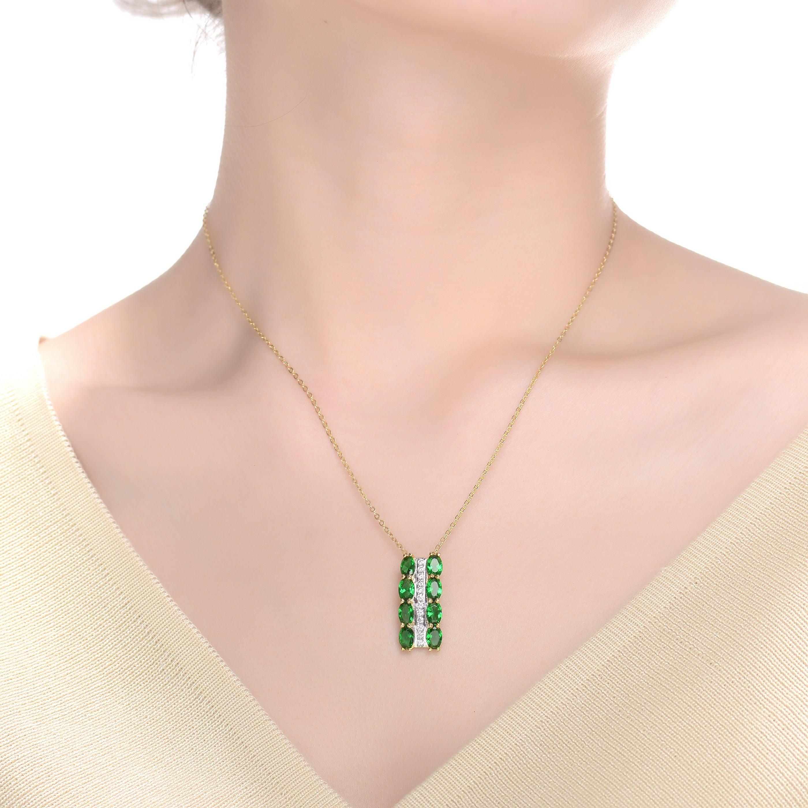 Aurore Vertical Pendant Necklace GENEVIVE