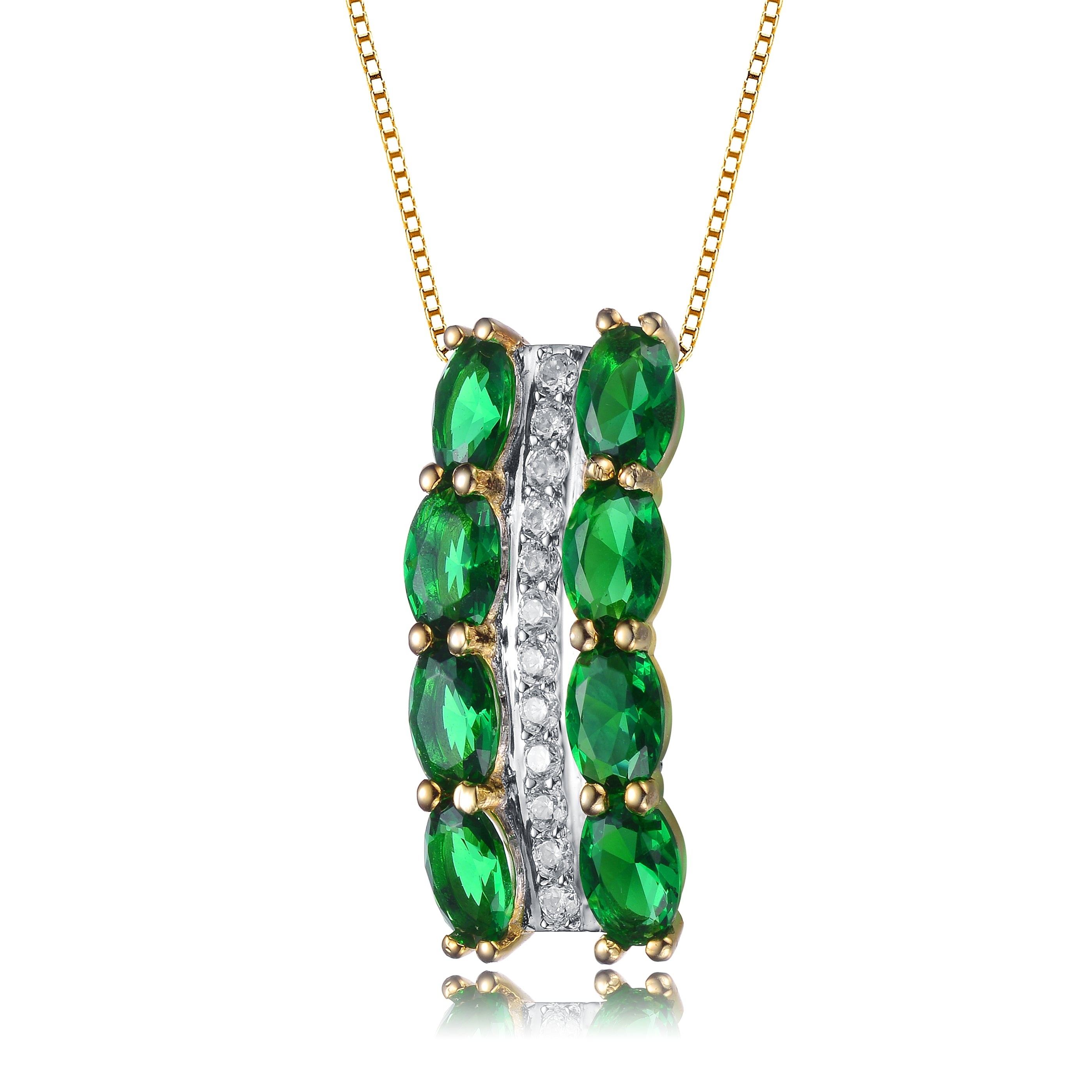 Aurore Vertical Pendant Necklace GENEVIVE