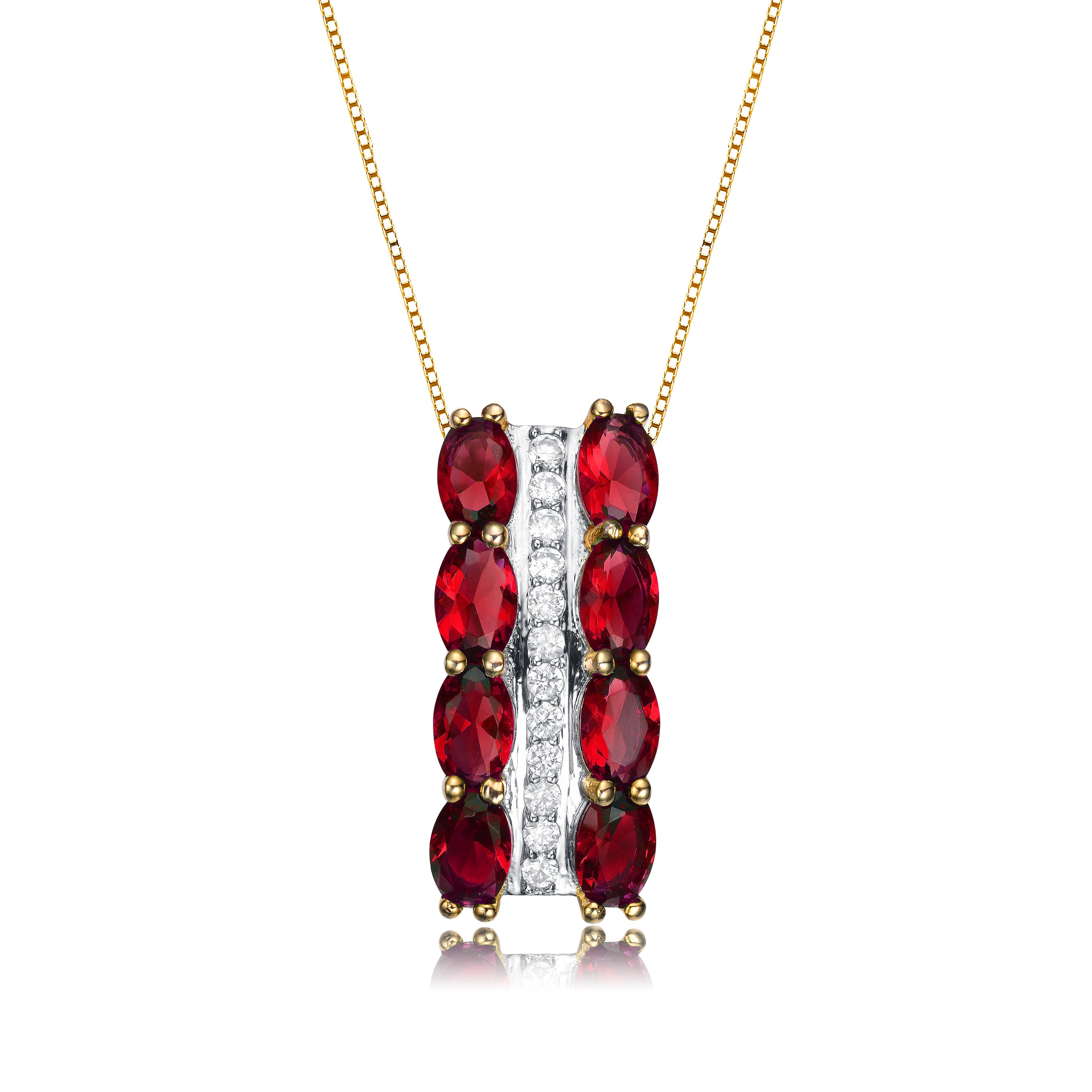 Aurore Vertical Pendant Necklace GENEVIVE