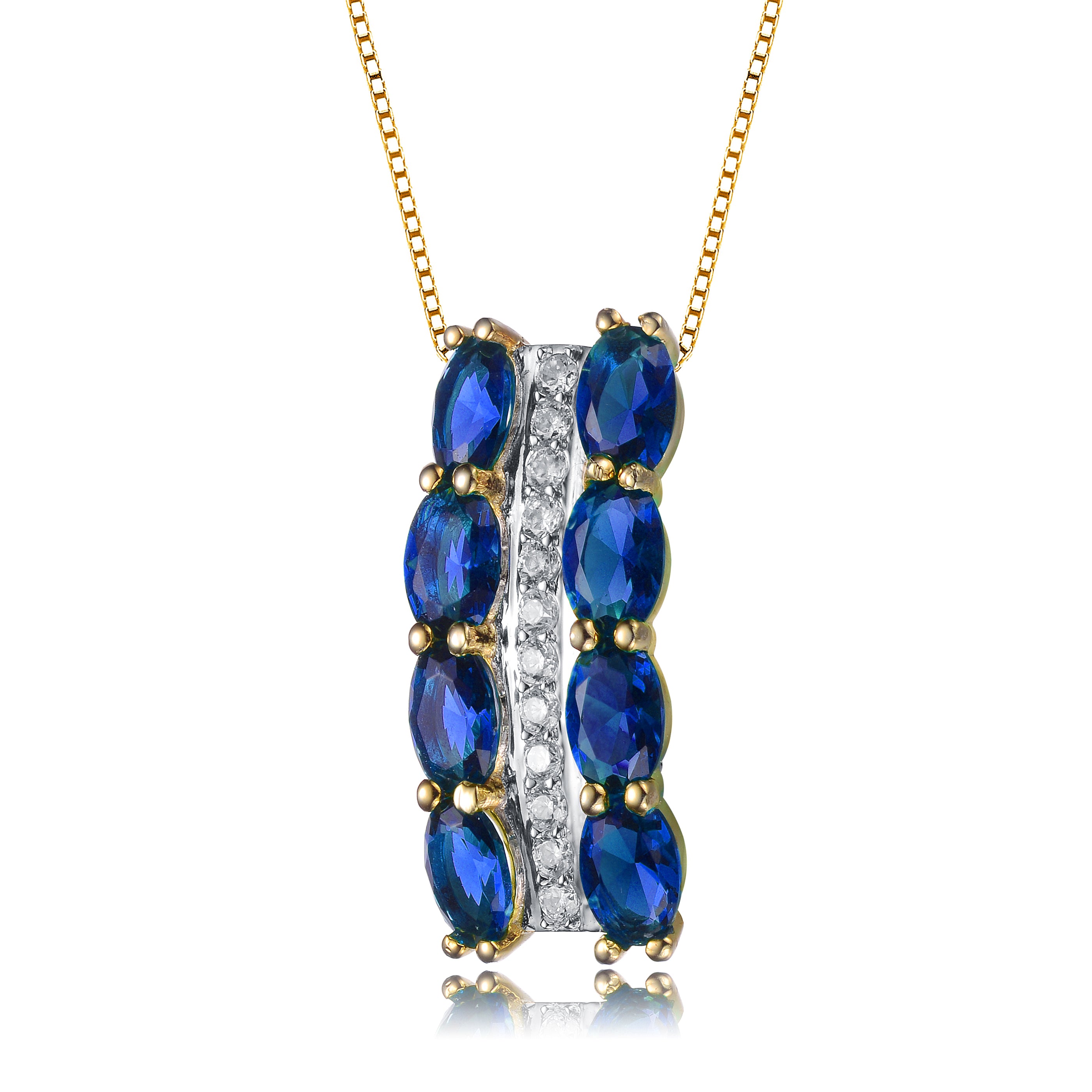 Aurore Vertical Pendant Necklace GENEVIVE