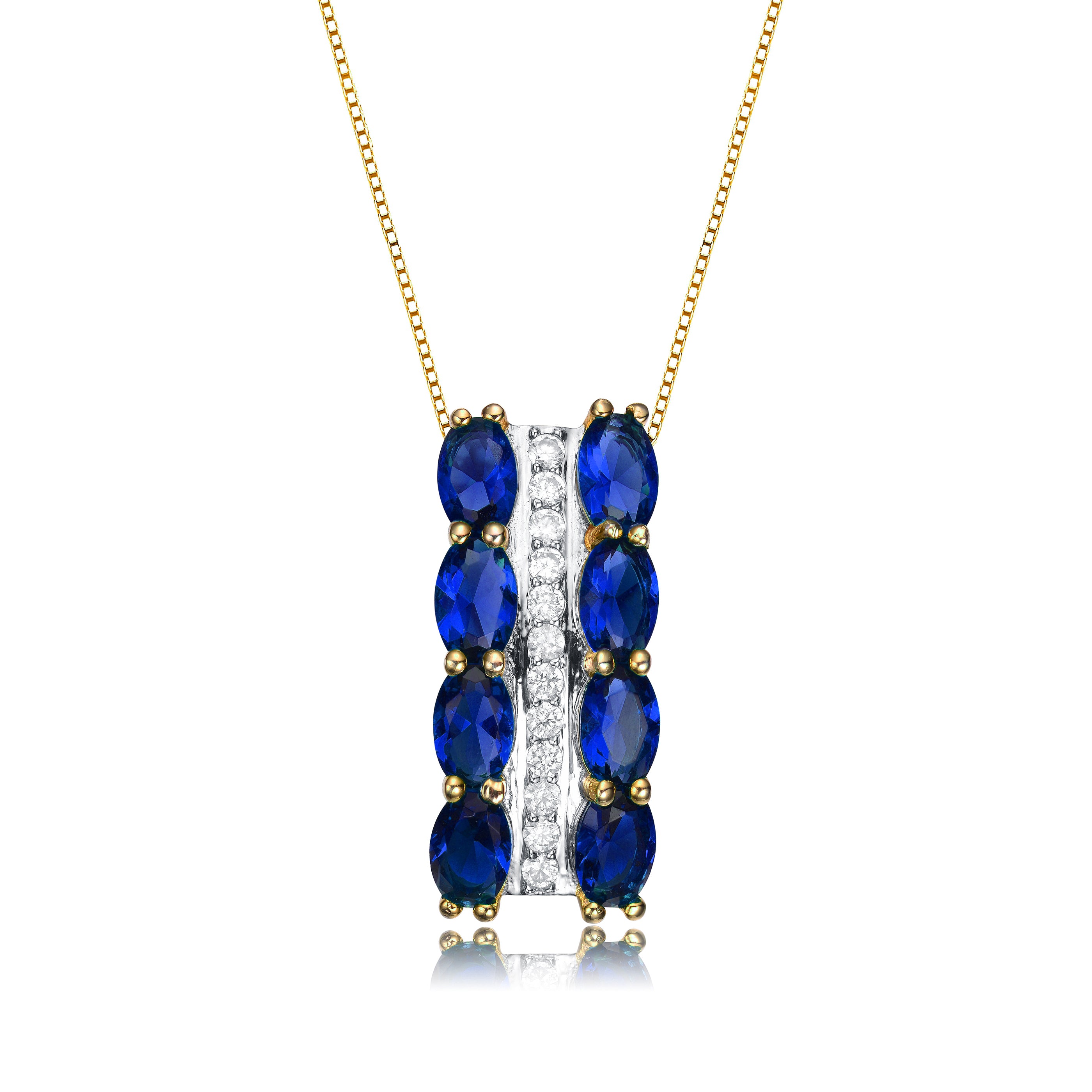 Aurore Vertical Pendant Necklace GENEVIVE