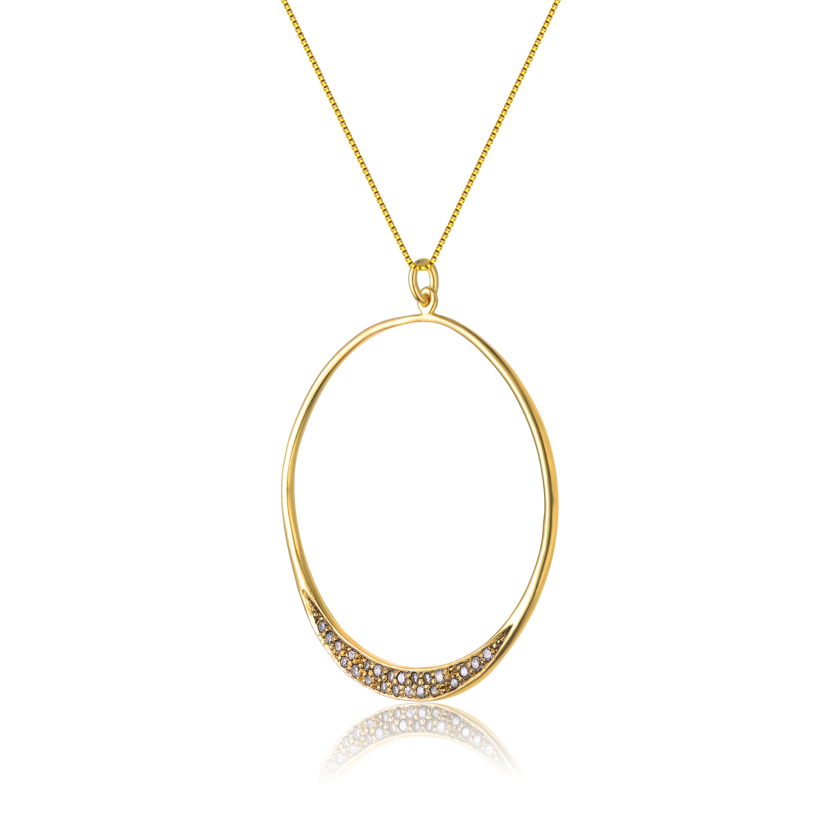 Triomphe Maxi Halo Golden Necklace GENEVIVE