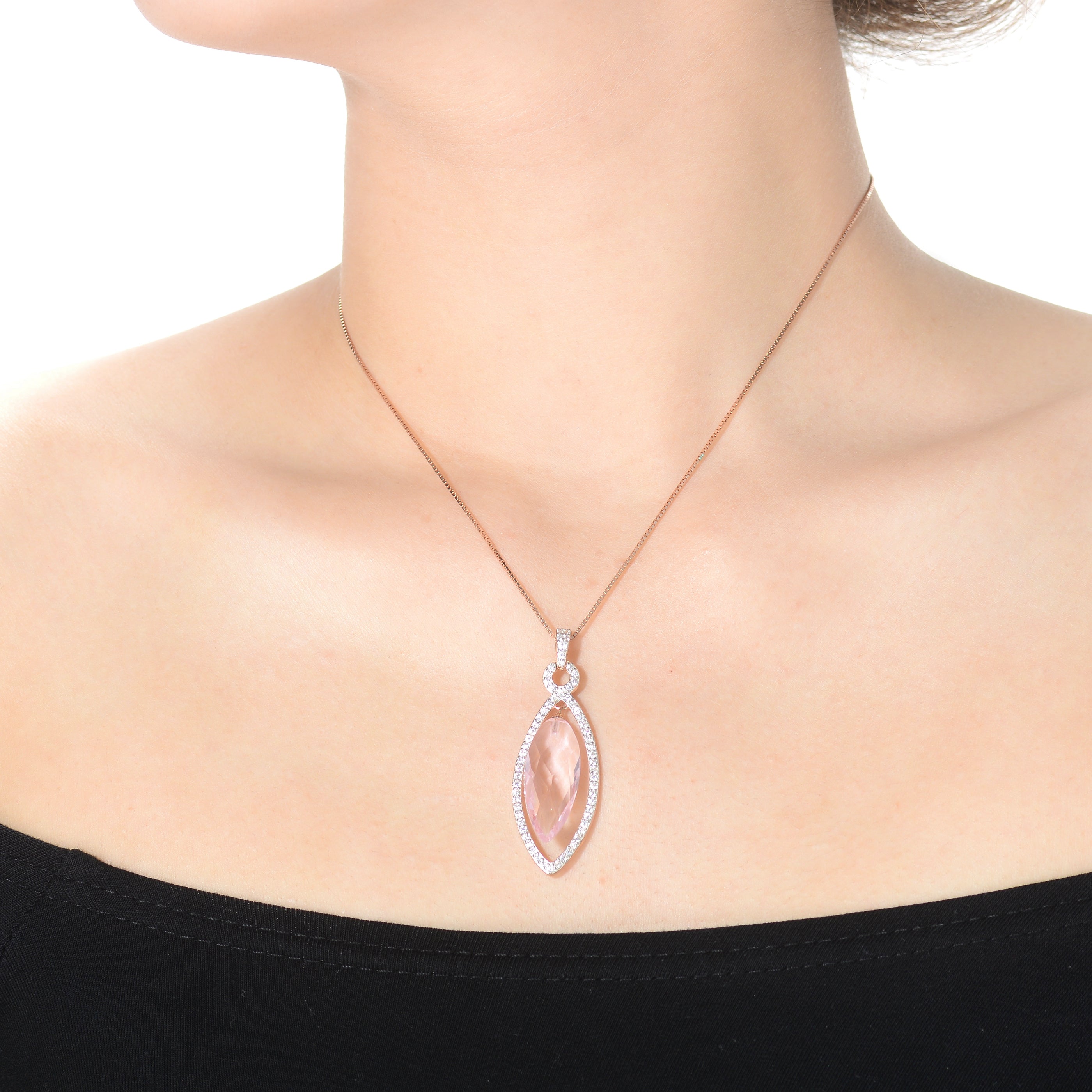 Sylvie Light Purple Cubic Zirconia Pendant GENEVIVE