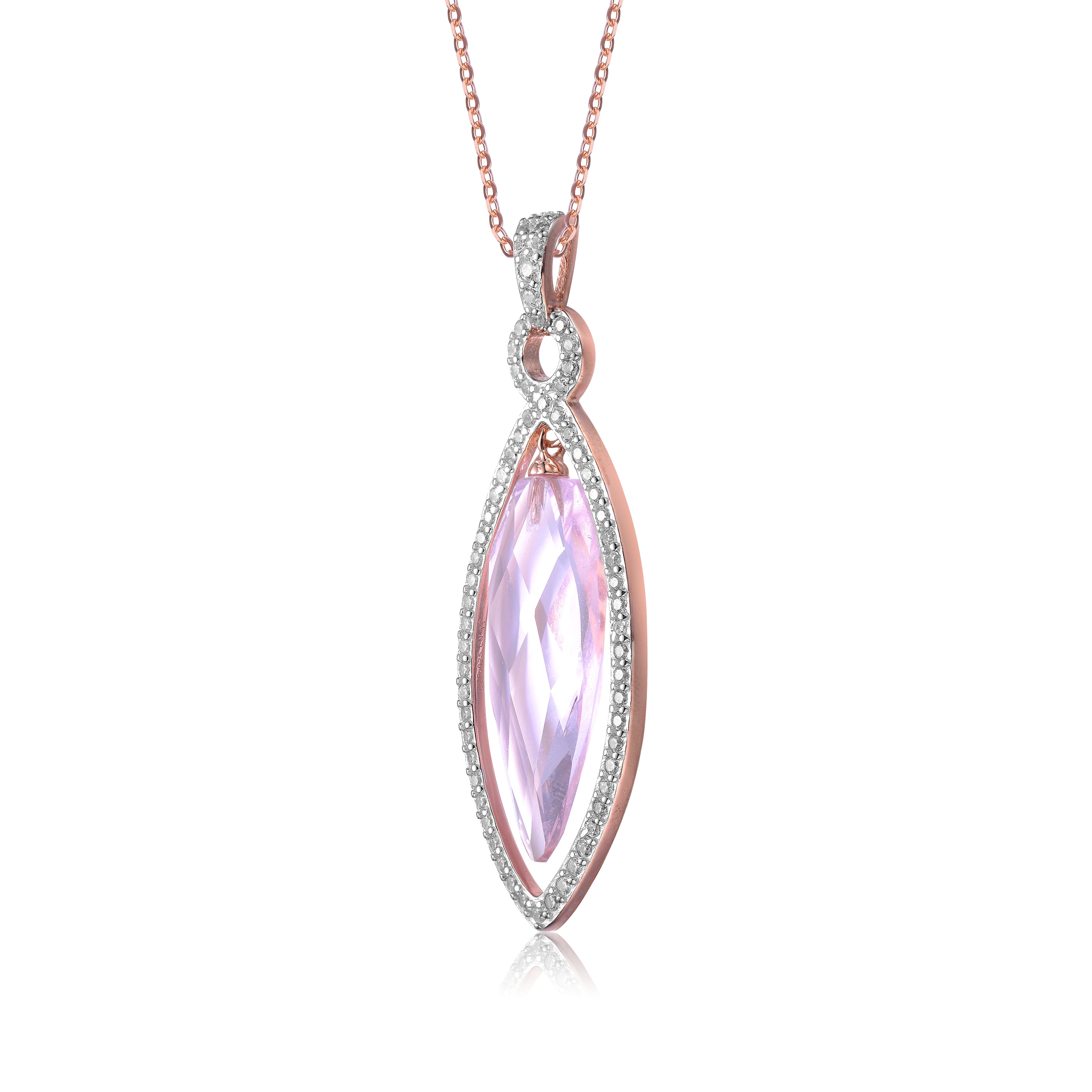 Sylvie Light Purple Cubic Zirconia Pendant GENEVIVE