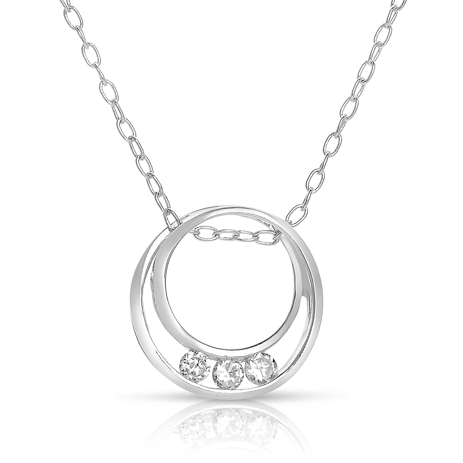 Triomphe Double Halo Pendant GENEVIVE