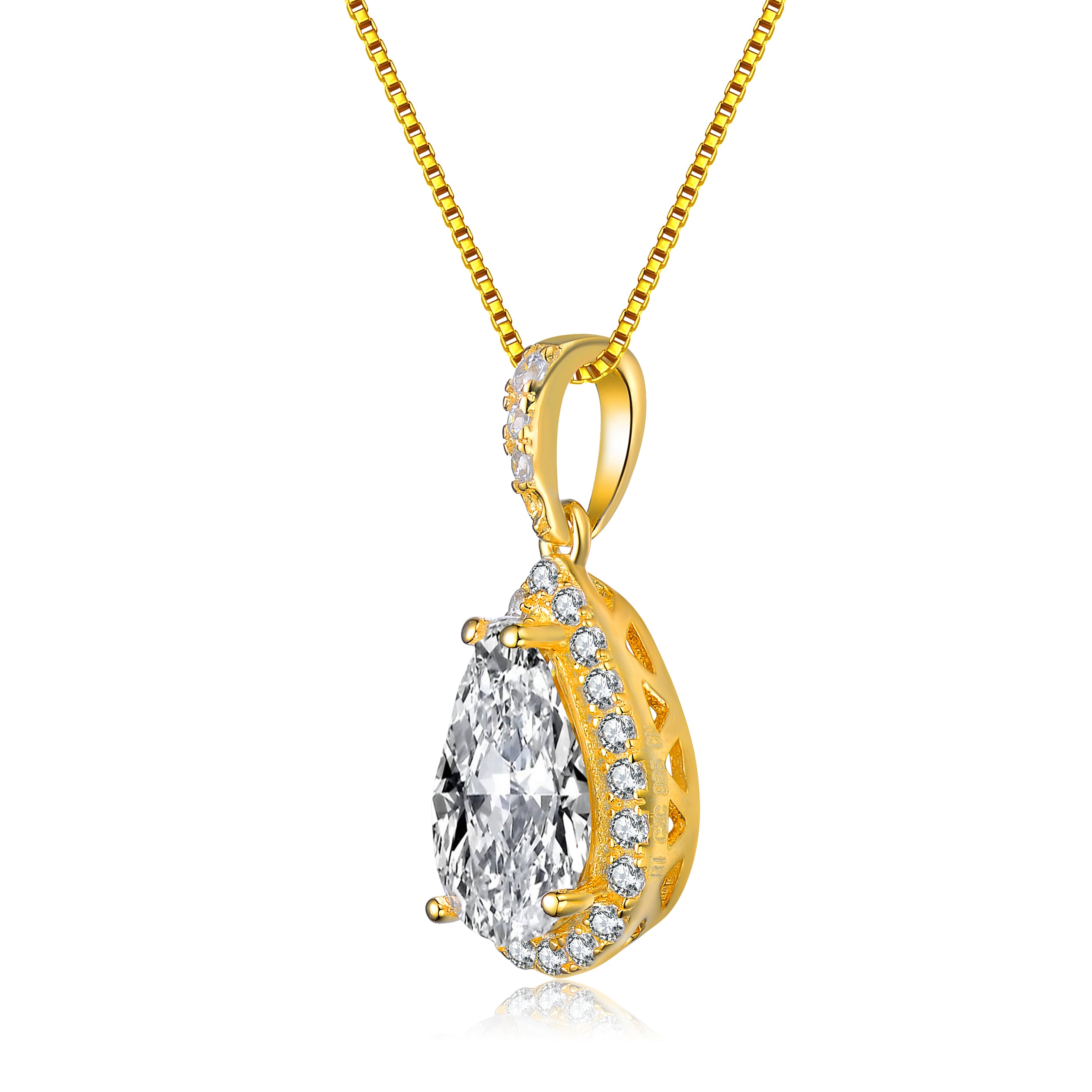Anne Teardrop Retro Couture Pendant Necklace GENEVIVE