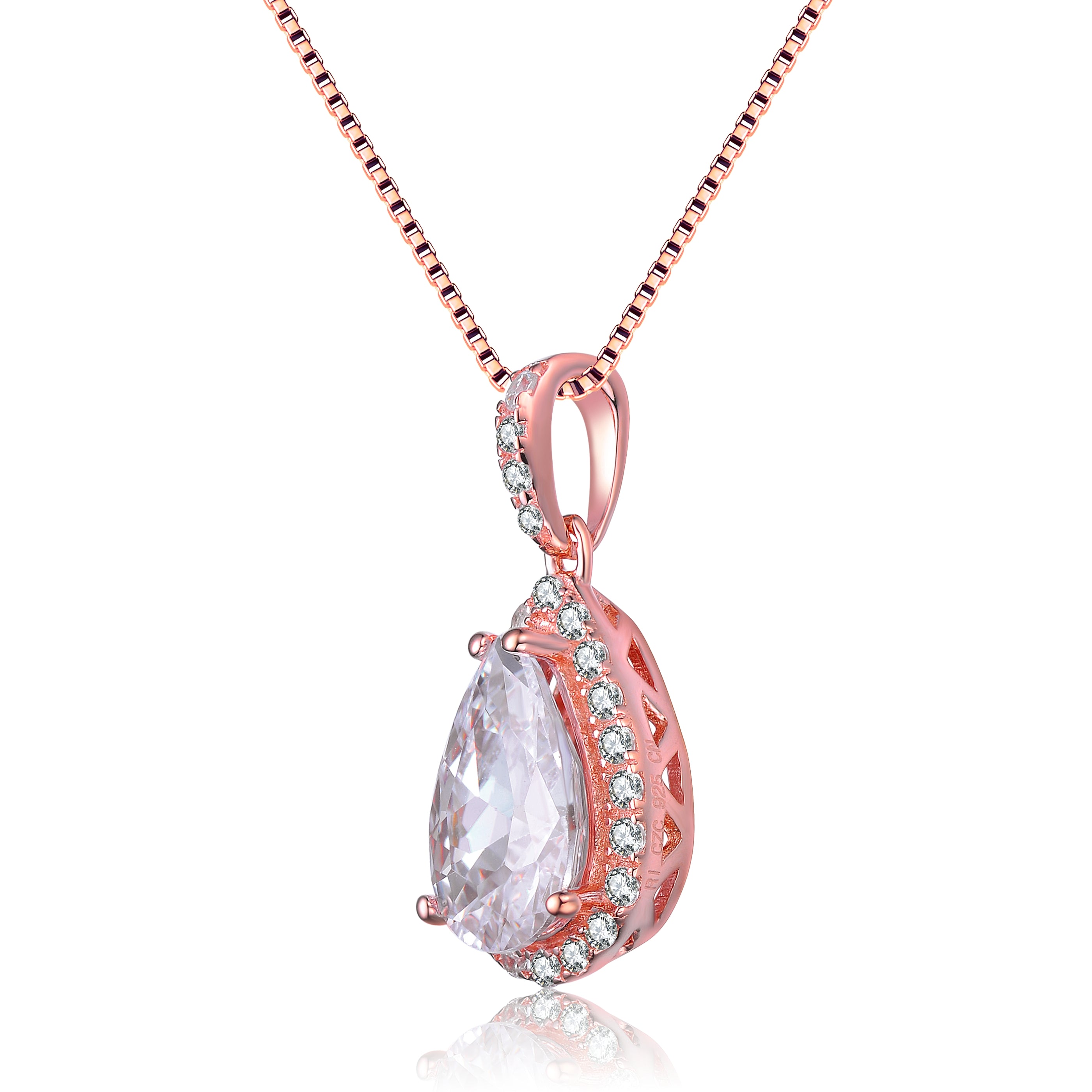 Anne Teardrop Retro Couture Pendant Necklace GENEVIVE
