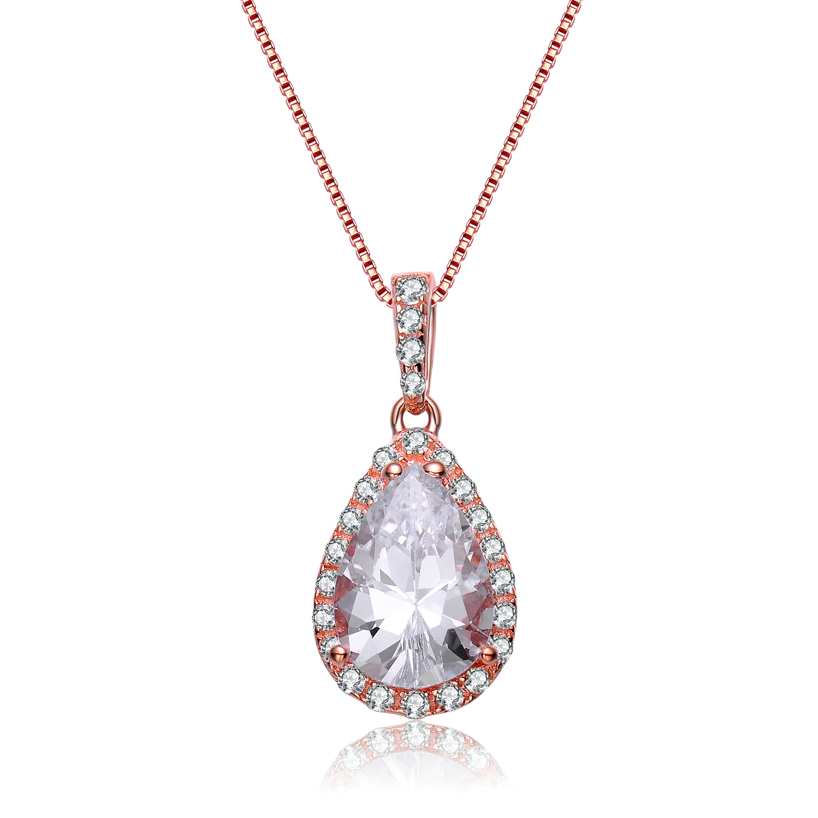 Anne Teardrop Retro Couture Pendant Necklace GENEVIVE
