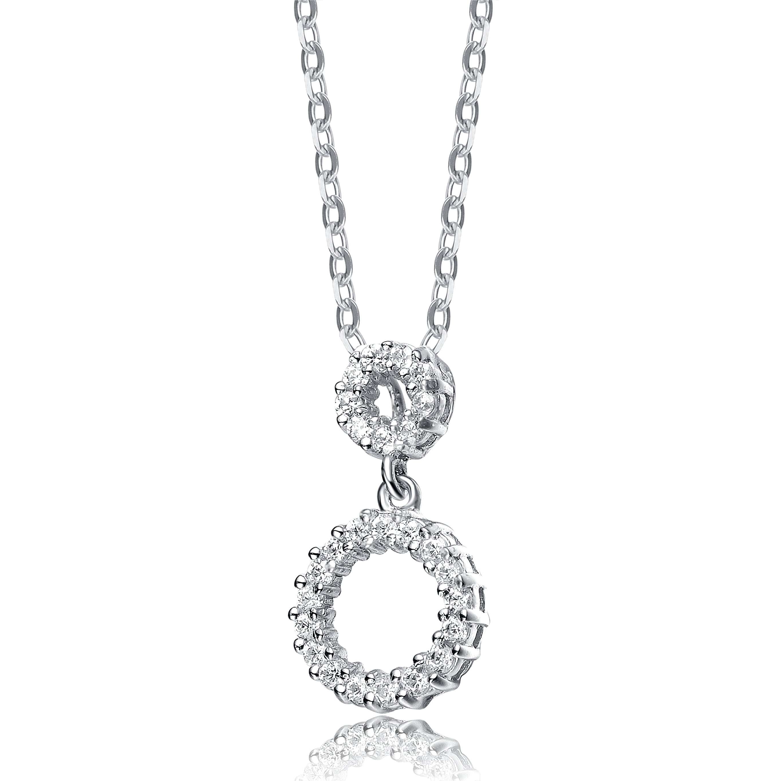 Lisette Outlined Circle Pendant GENEVIVE
