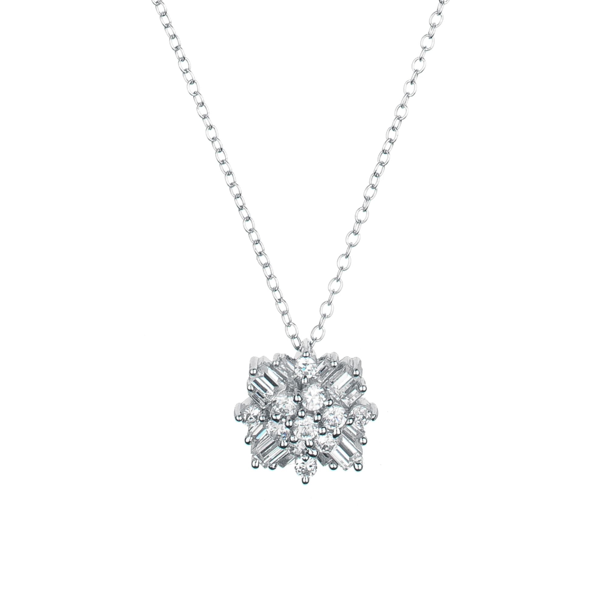 Champery Square Baguette Pendant GENEVIVE