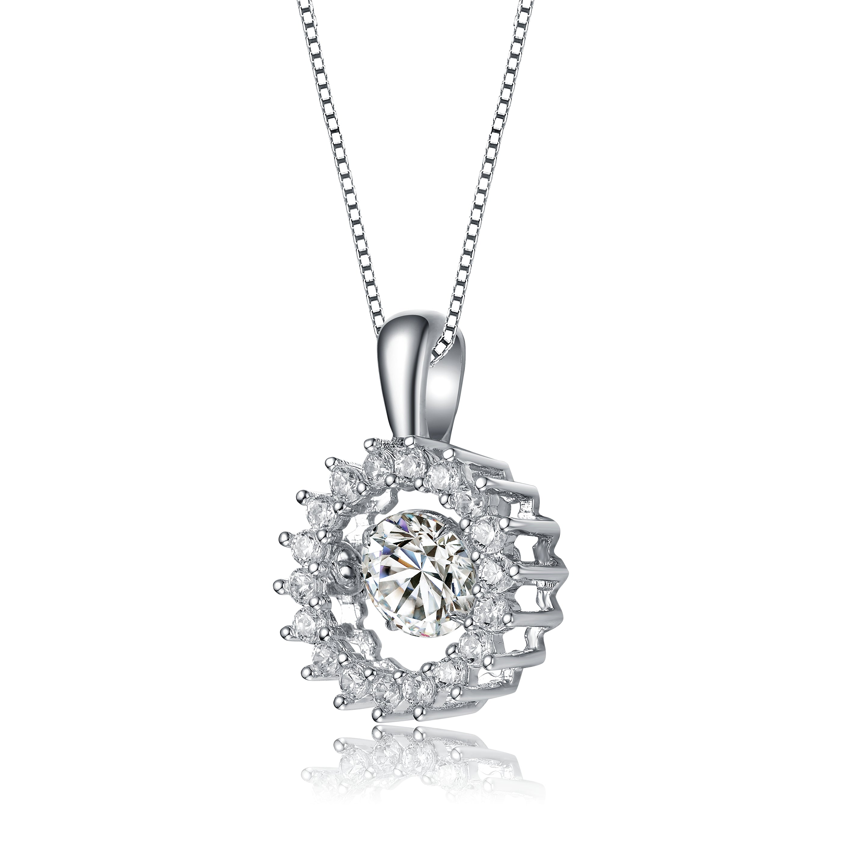 Marie Soleil Halo Pendant Necklace GENEVIVE