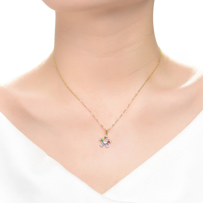 Marie Classic Flower Pendant Necklace GENEVIVE