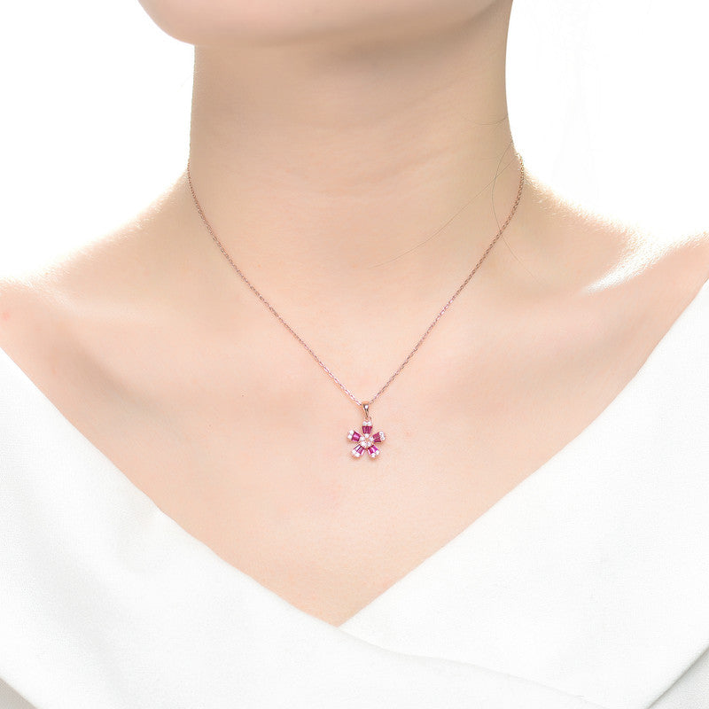 Marie Classic Flower Pendant Necklace GENEVIVE