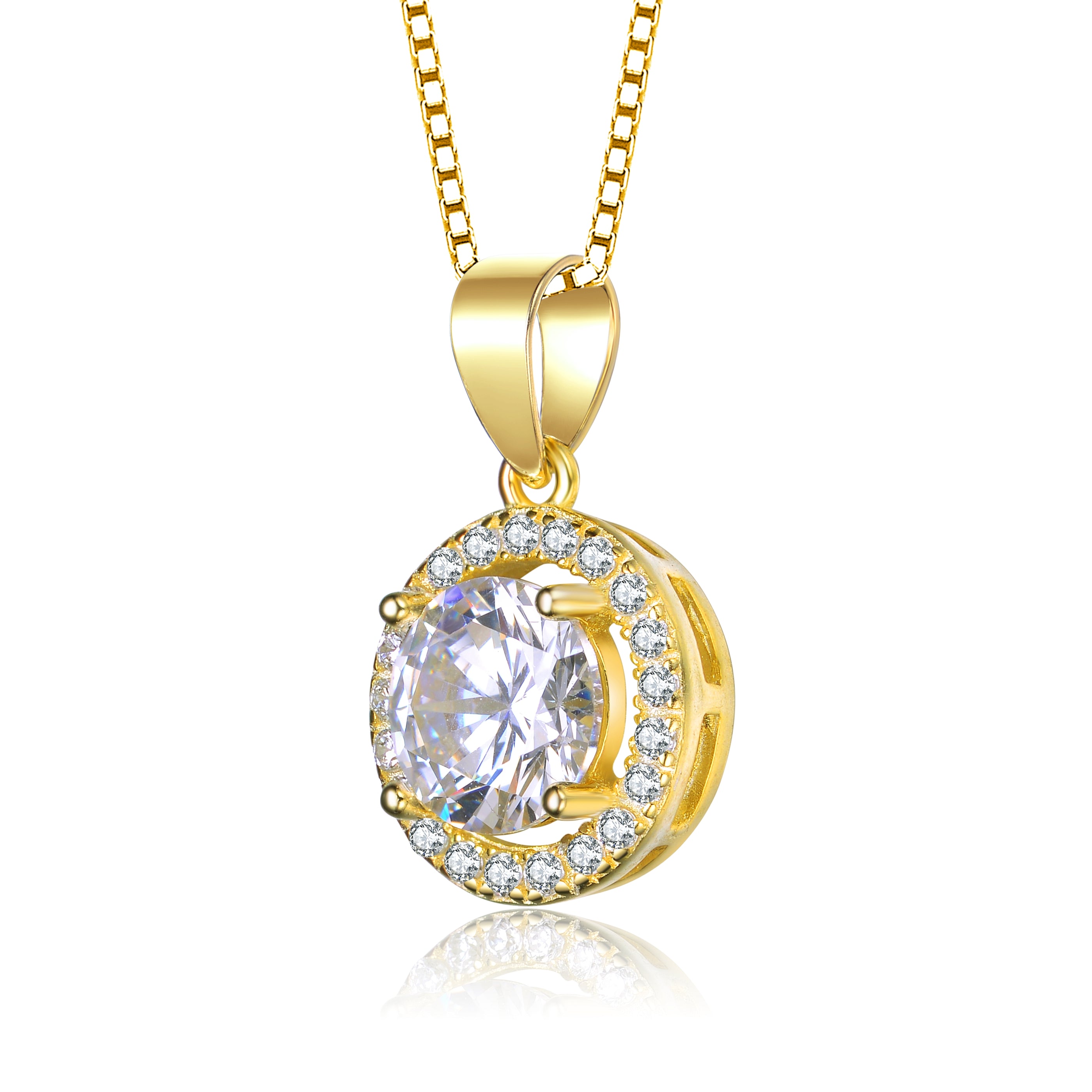 Elise Dainty Halo Necklace GENEVIVE