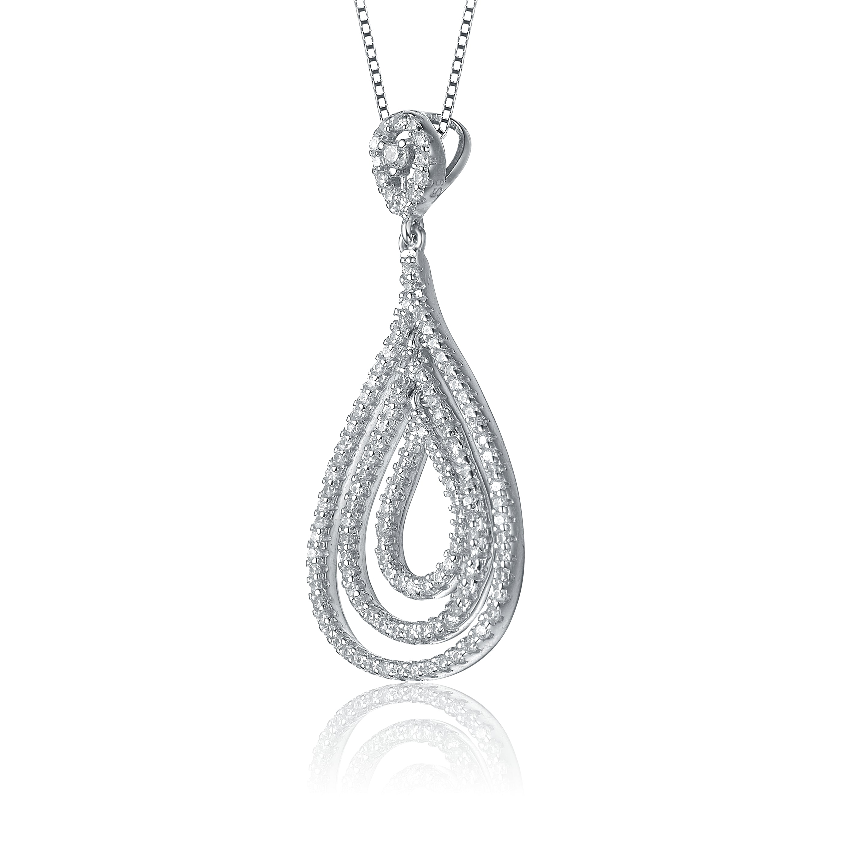 Constance Multi Halo Pendant Necklace GENEVIVE