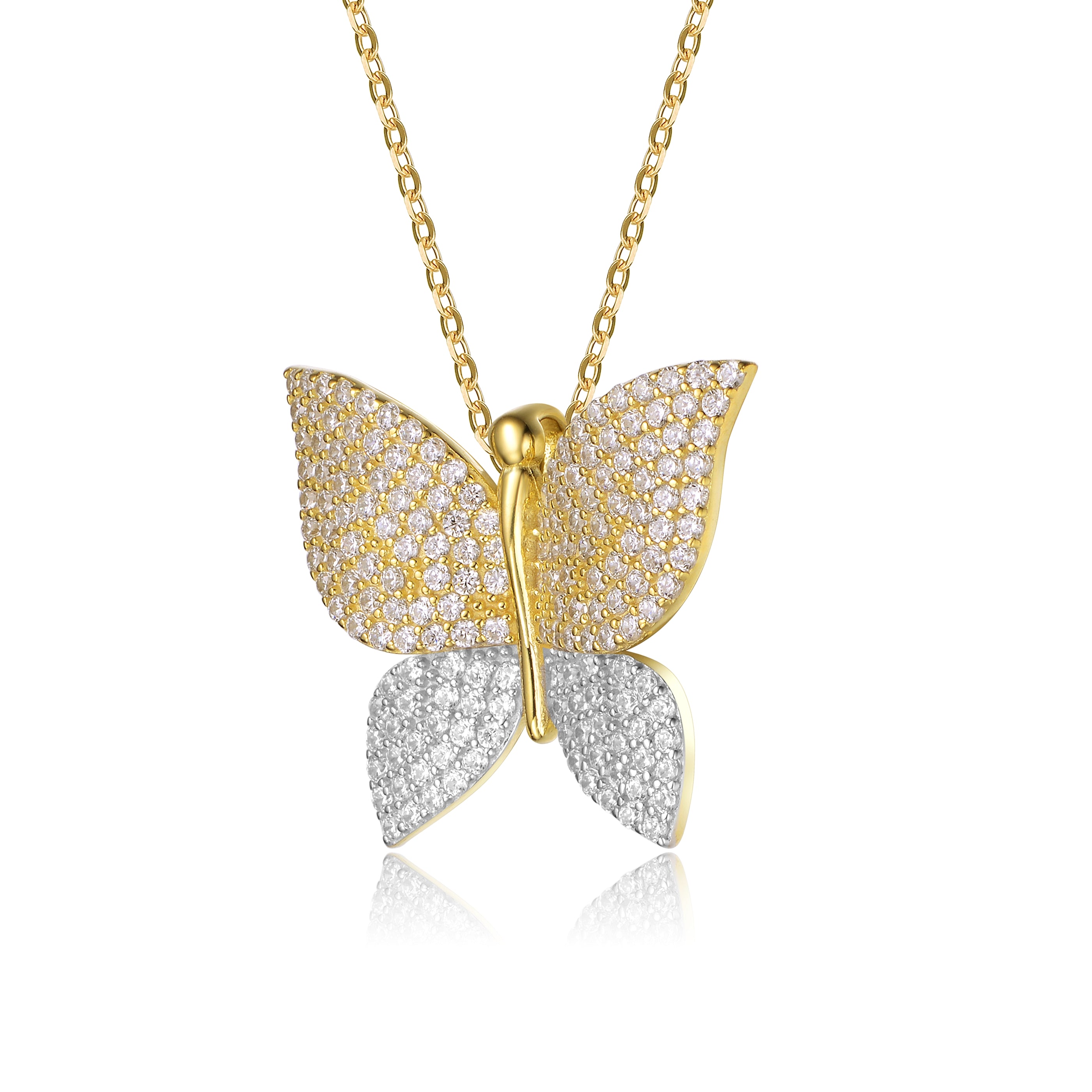 Adele Dainty Link Butterfly Necklace GENEVIVE