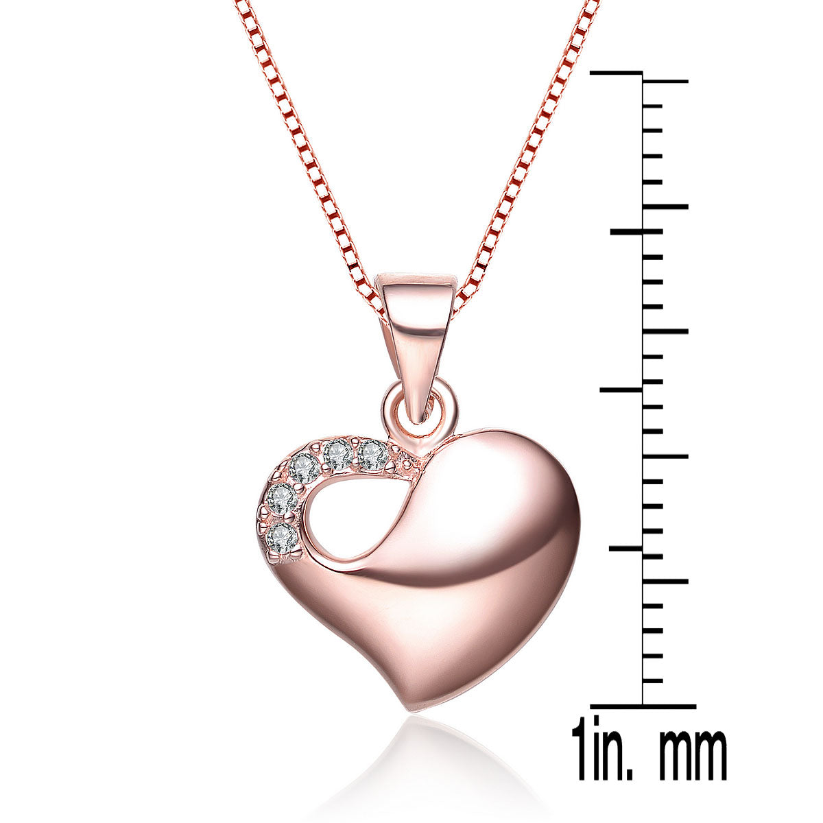 Gabrielle Dainty Cœur Pendentif Heart Necklace GENEVIVE