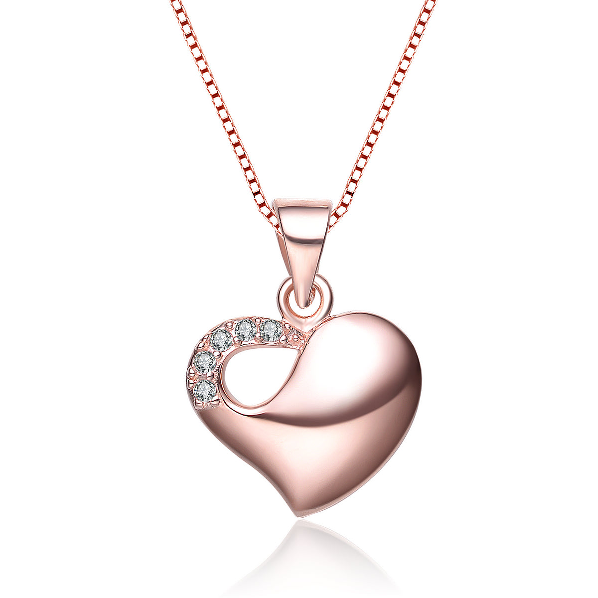 Gabrielle Dainty Cœur Pendentif Heart Necklace GENEVIVE