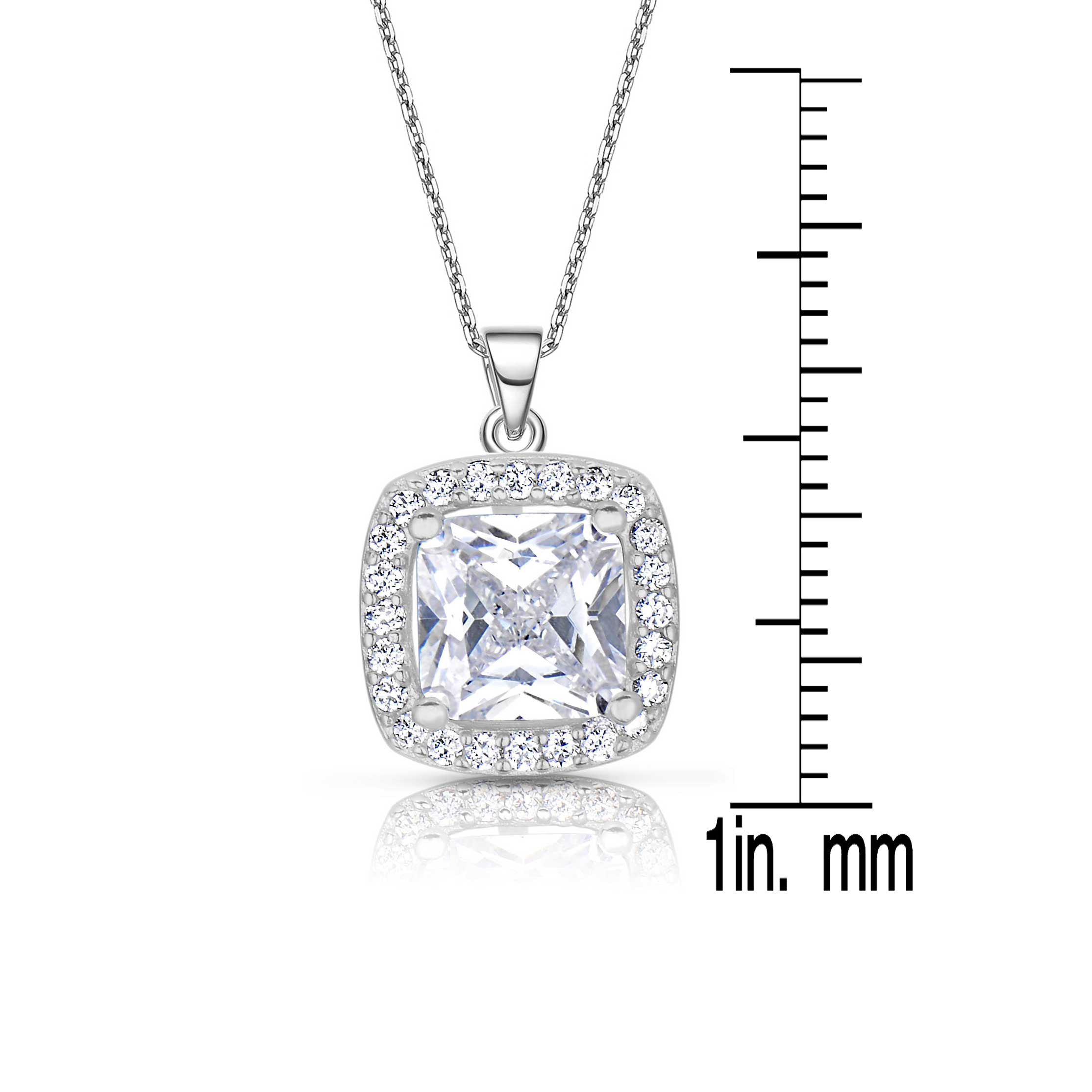 La Scène Demi Square Halo Necklace GENEVIVE