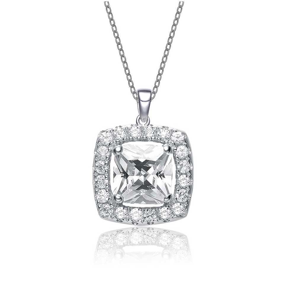 La Scène Demi Square Halo Necklace GENEVIVE
