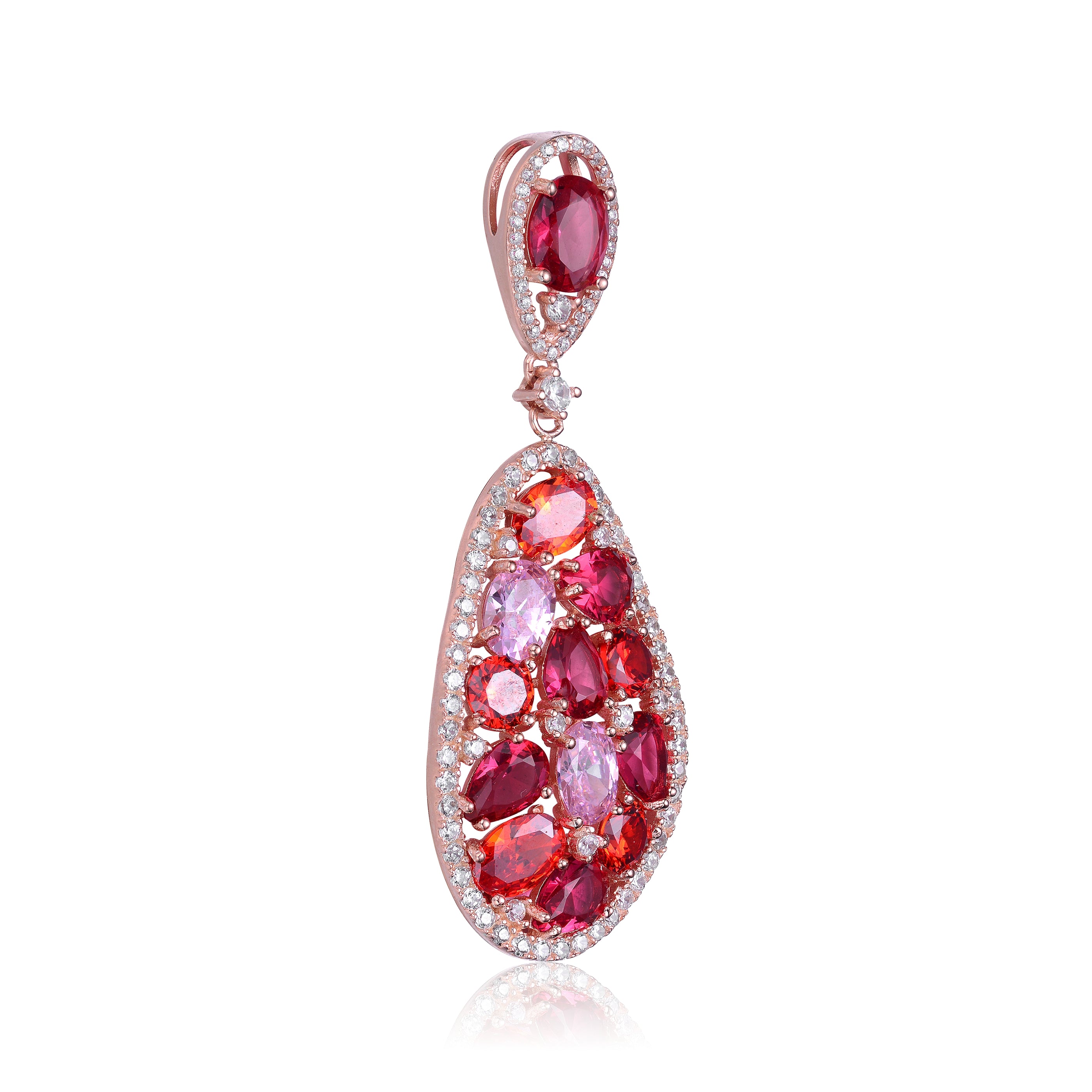 Pauline Multicolor Gem Cluster Pendentif Necklace GENEVIVE