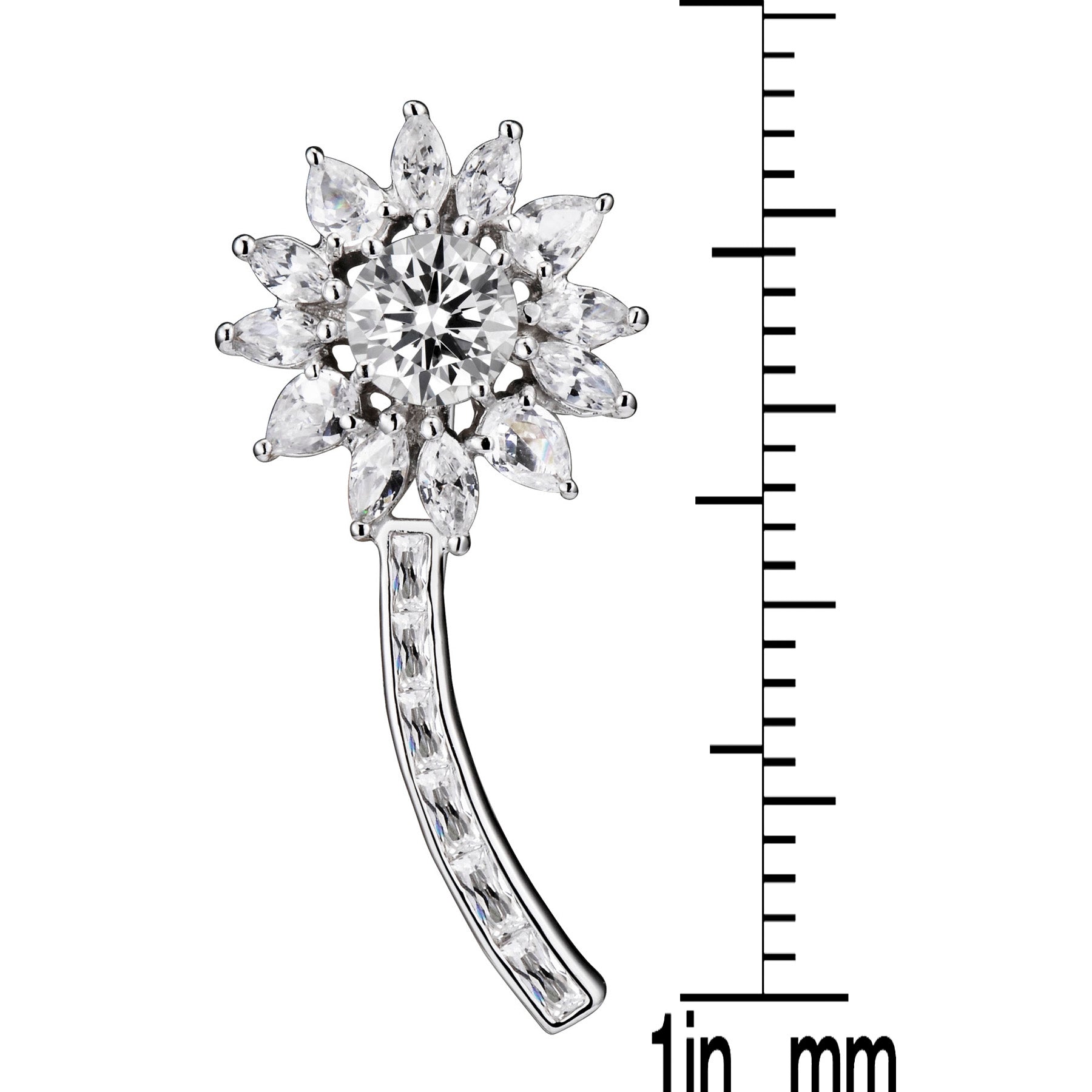 Lisette Flower Stud Pin GENEVIVE