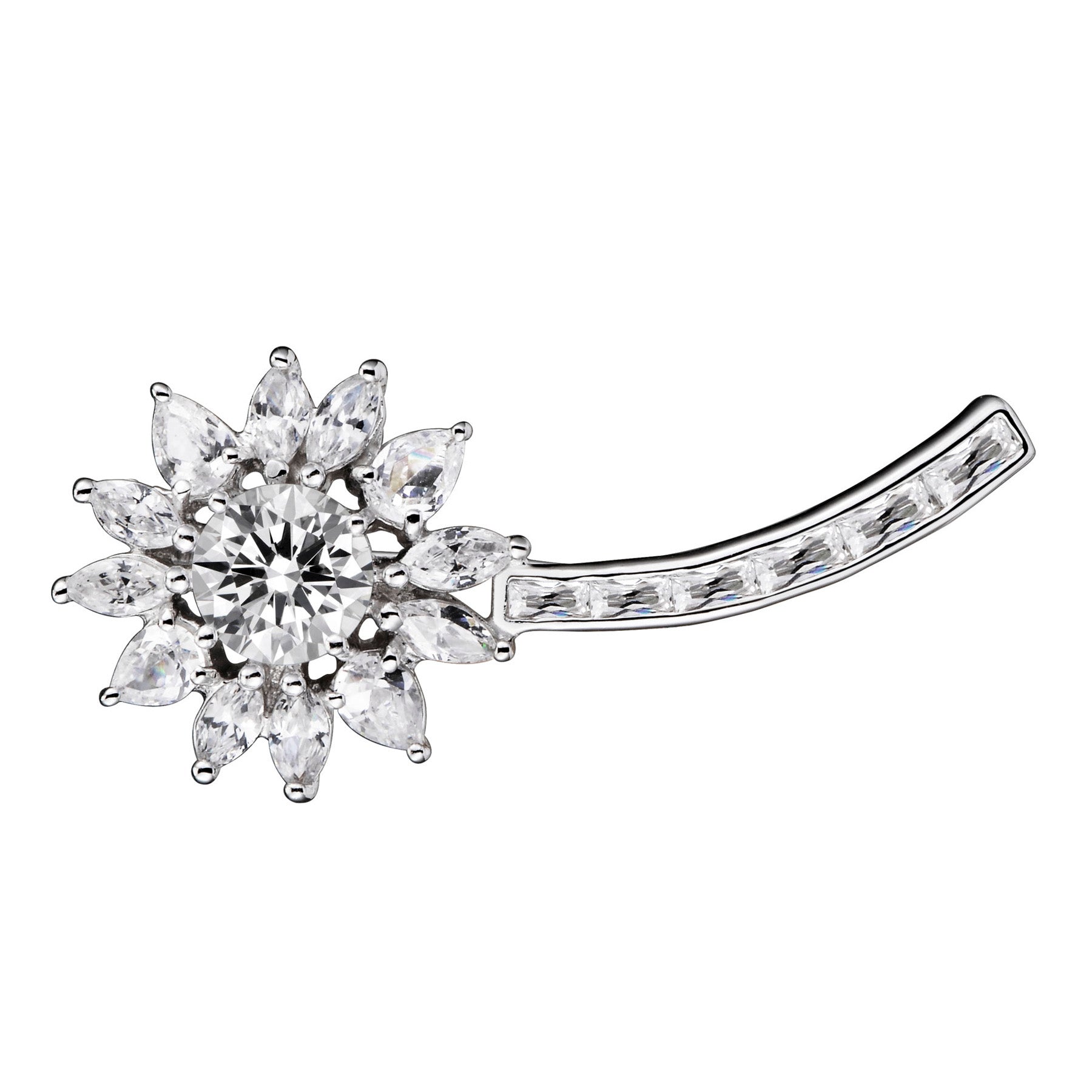 Lisette Flower Stud Pin GENEVIVE