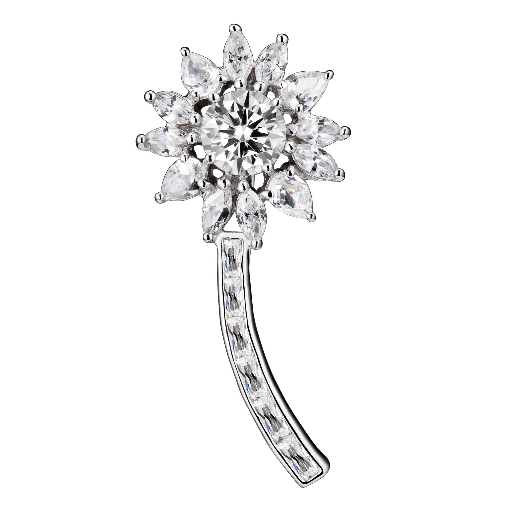 Lisette Flower Stud Pin GENEVIVE