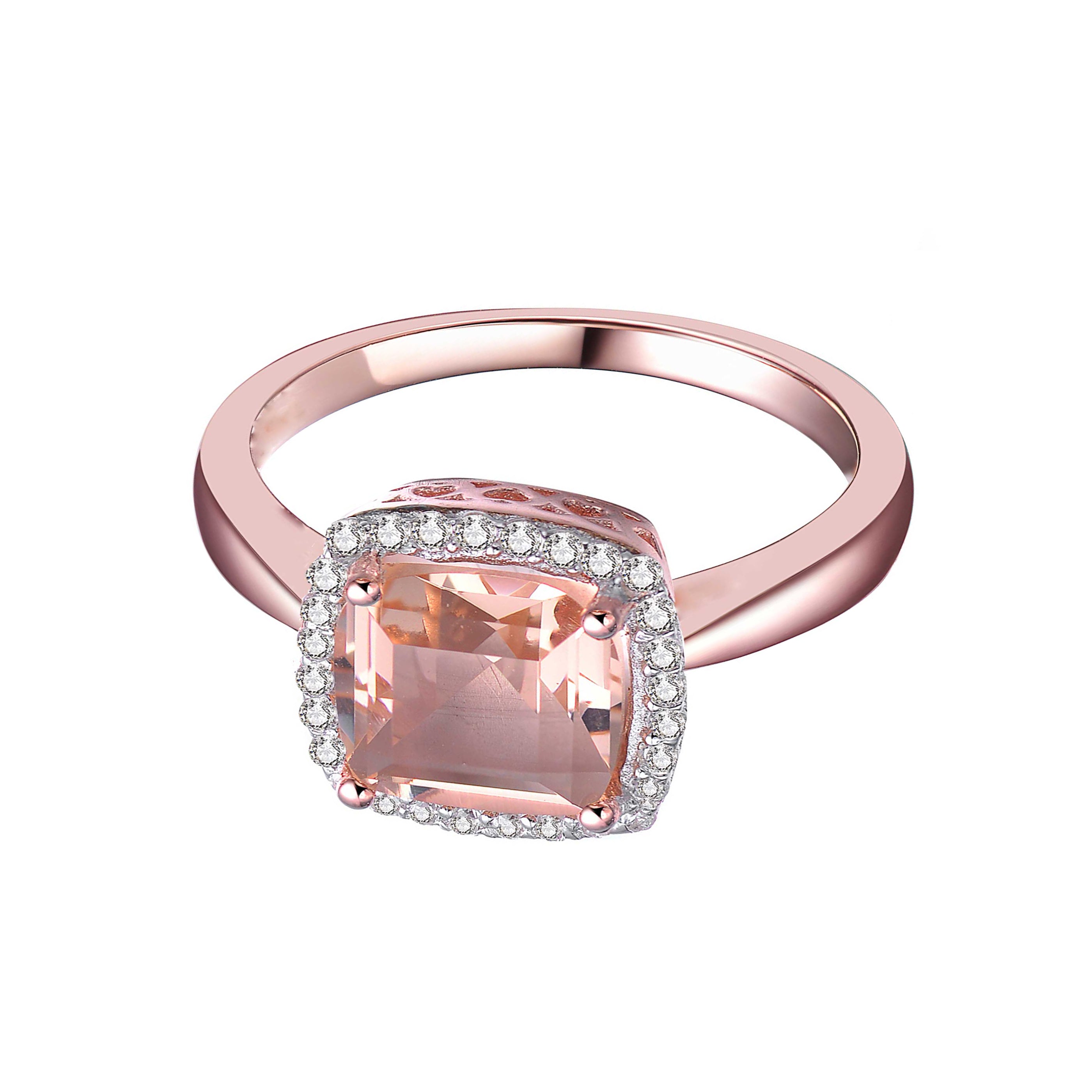 Daphnè Silver Couture Morganite Ring GENEVIVE