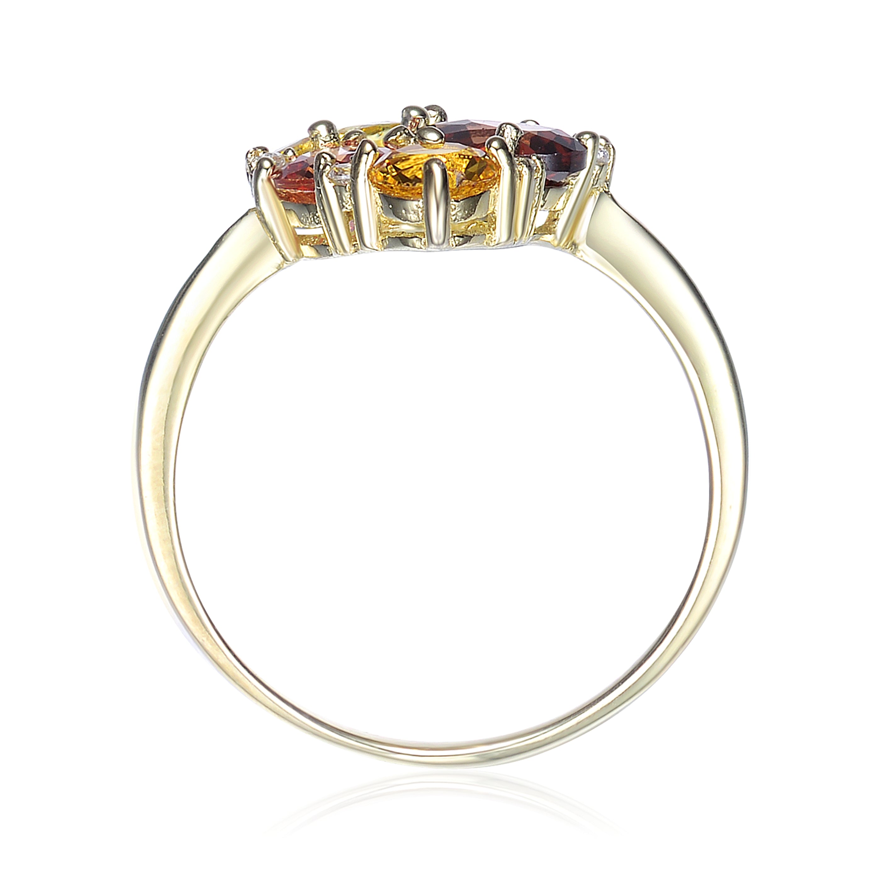 Nadine Cocktail Multi Colored Oval and Round Pave Last Pair Ring GENEVIVE