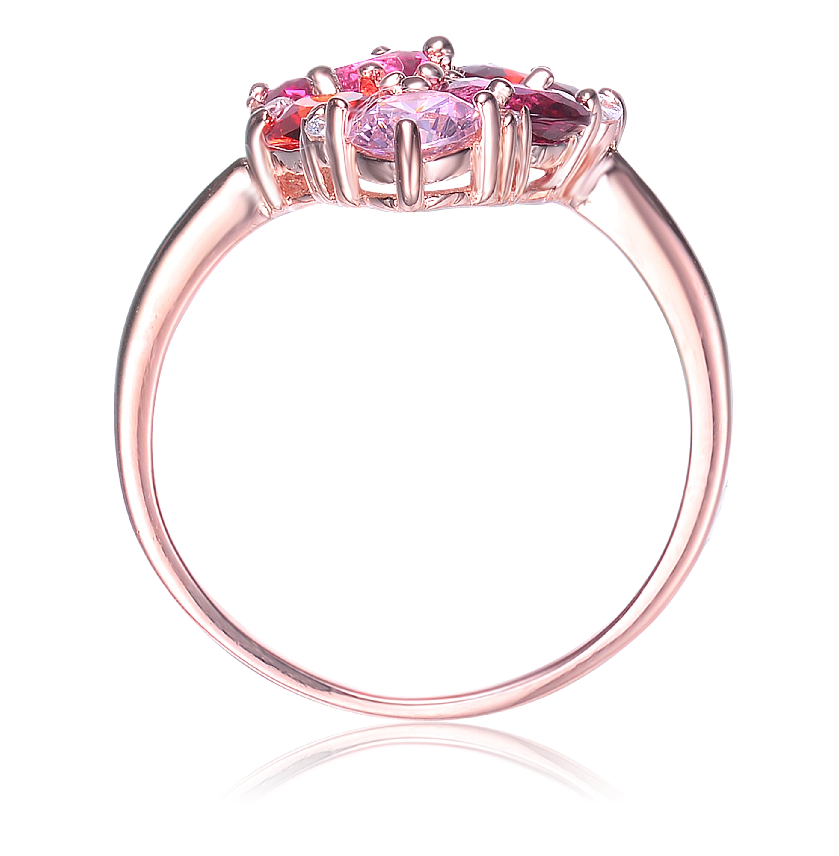 Nadine Cocktail Multi Colored Oval and Round Pave Last Pair Ring GENEVIVE