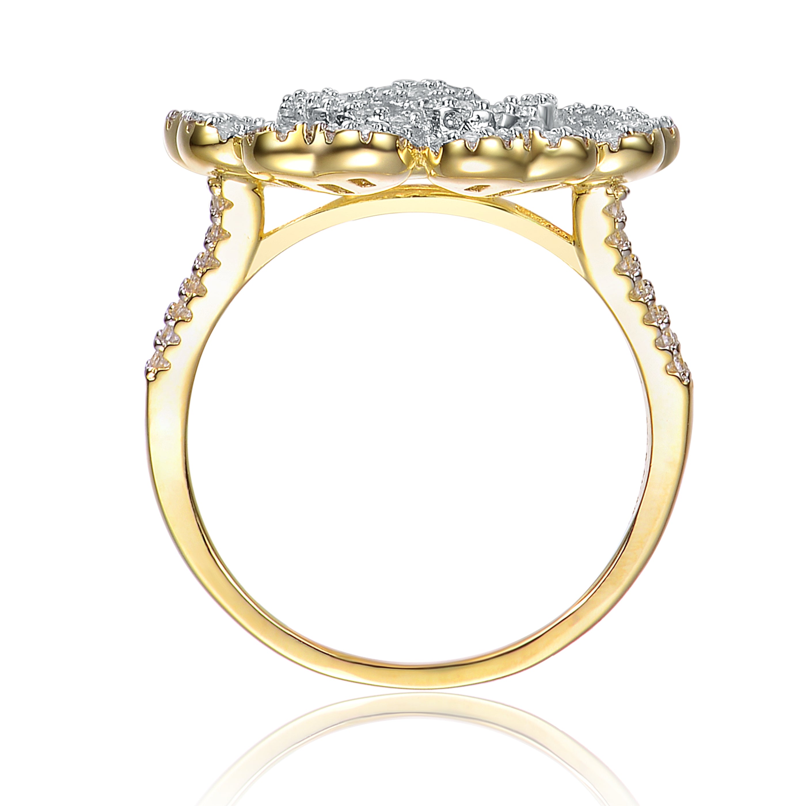 Gabrielle Cluster Couture Petal Flower Ring GENEVIVE