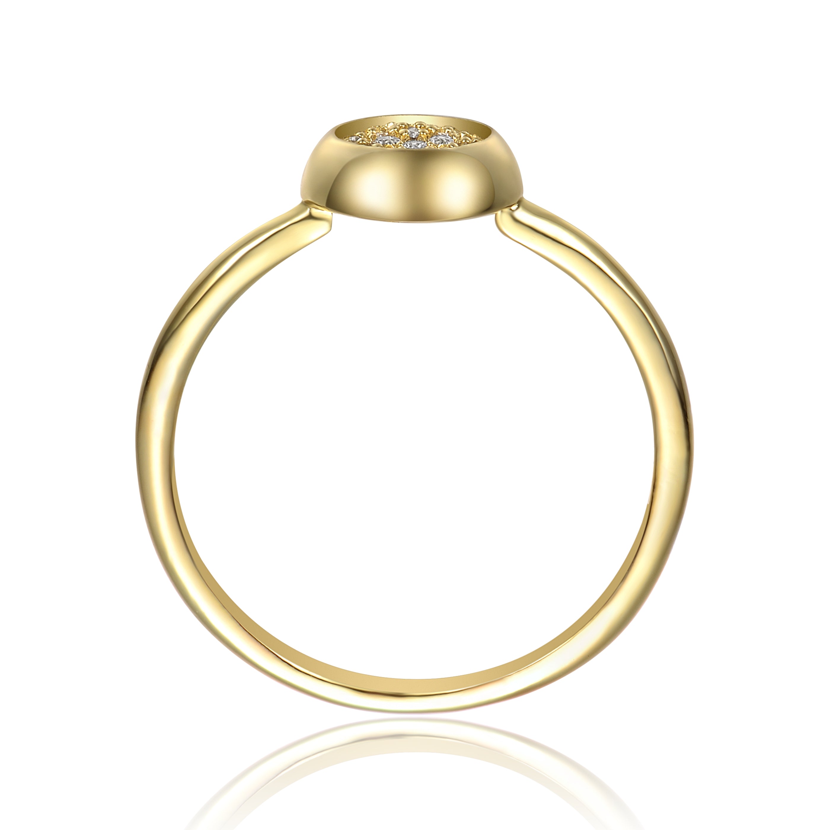 Aurore Pave Bezel Couture Ring GENEVIVE