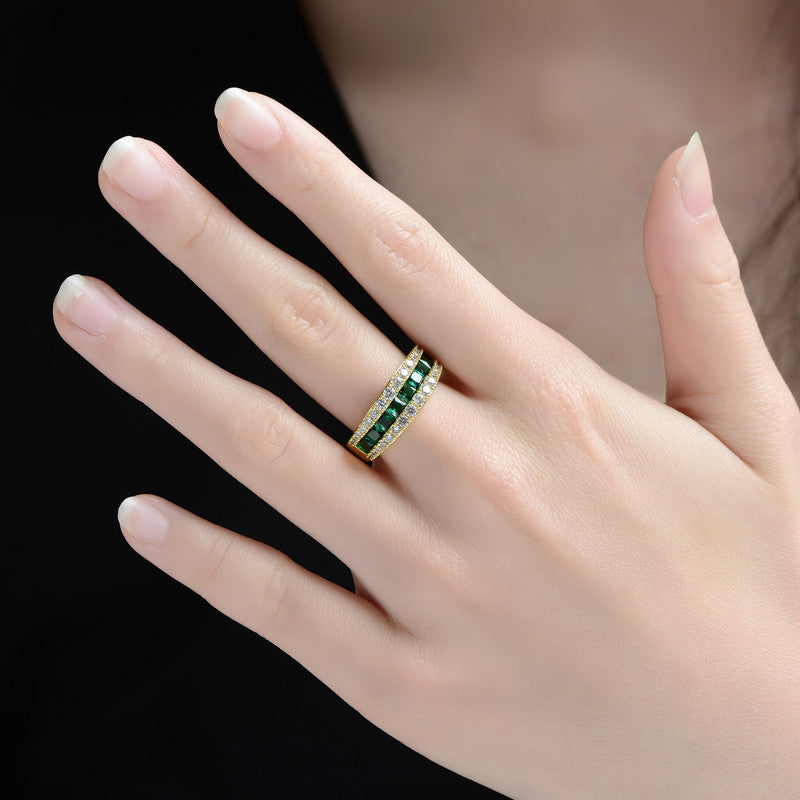 Camilla Emerald Square Ring GENEVIVE