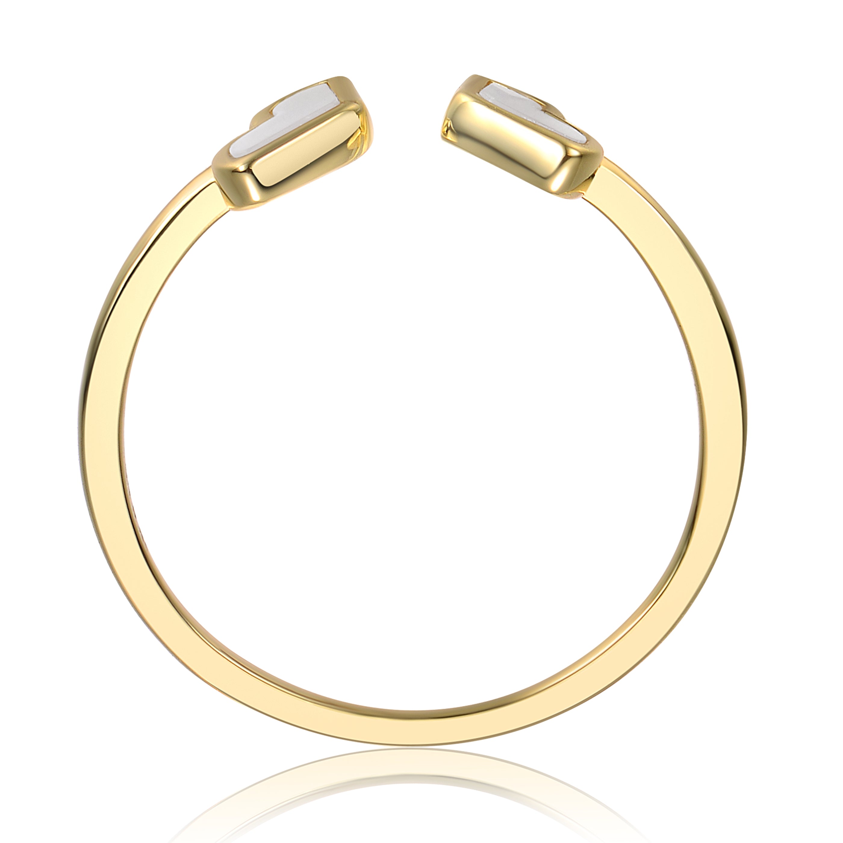 Justine Classic Heart Mother of Pearl Open Ring GENEVIVE