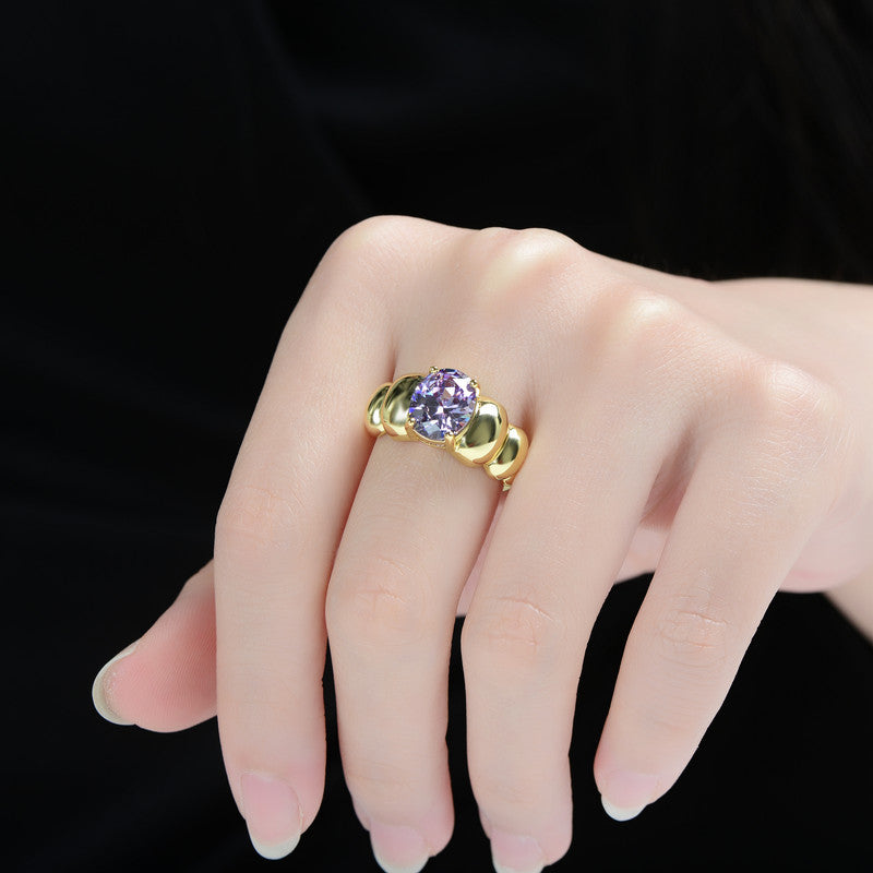 Valentina Violet Statement Ring GENEVIVE
