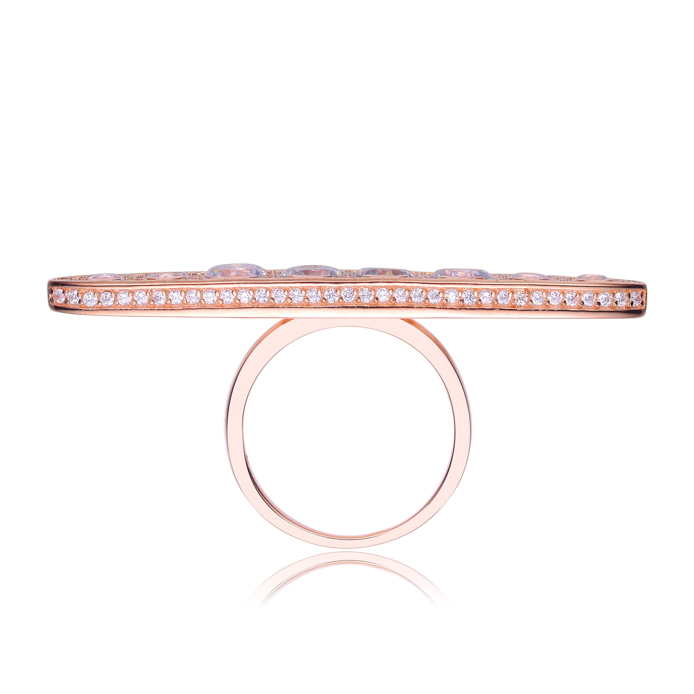 Marguerite Pave Bar Ring GENEVIVE