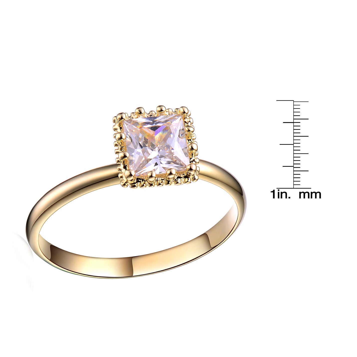 Raquelle Gold Plating Clear Ring GENEVIVE