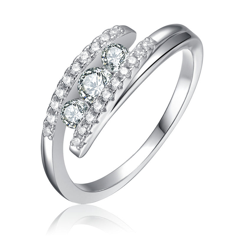 Isabella Bypass Sparkle Ring GENEVIVE