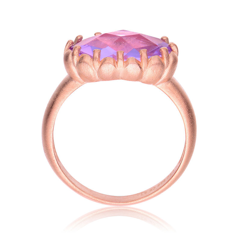 Colette Cocktail Smokey Oval Gem Ring GENEVIVE