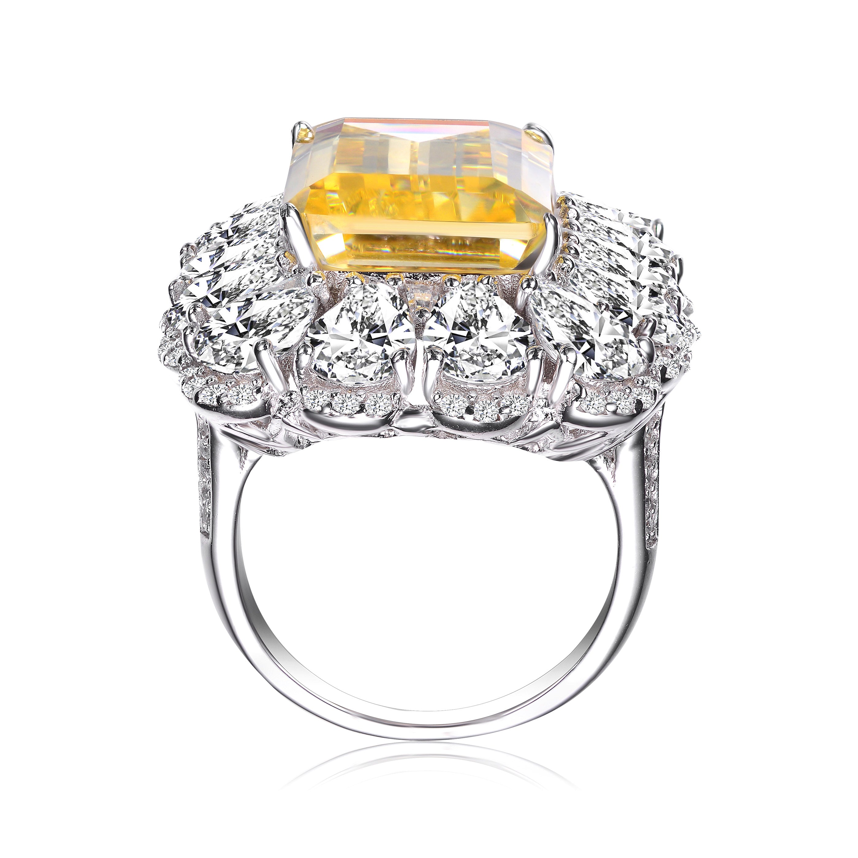 Dauphine Champagne Rectangular Limited Edition Ring GENEVIVE