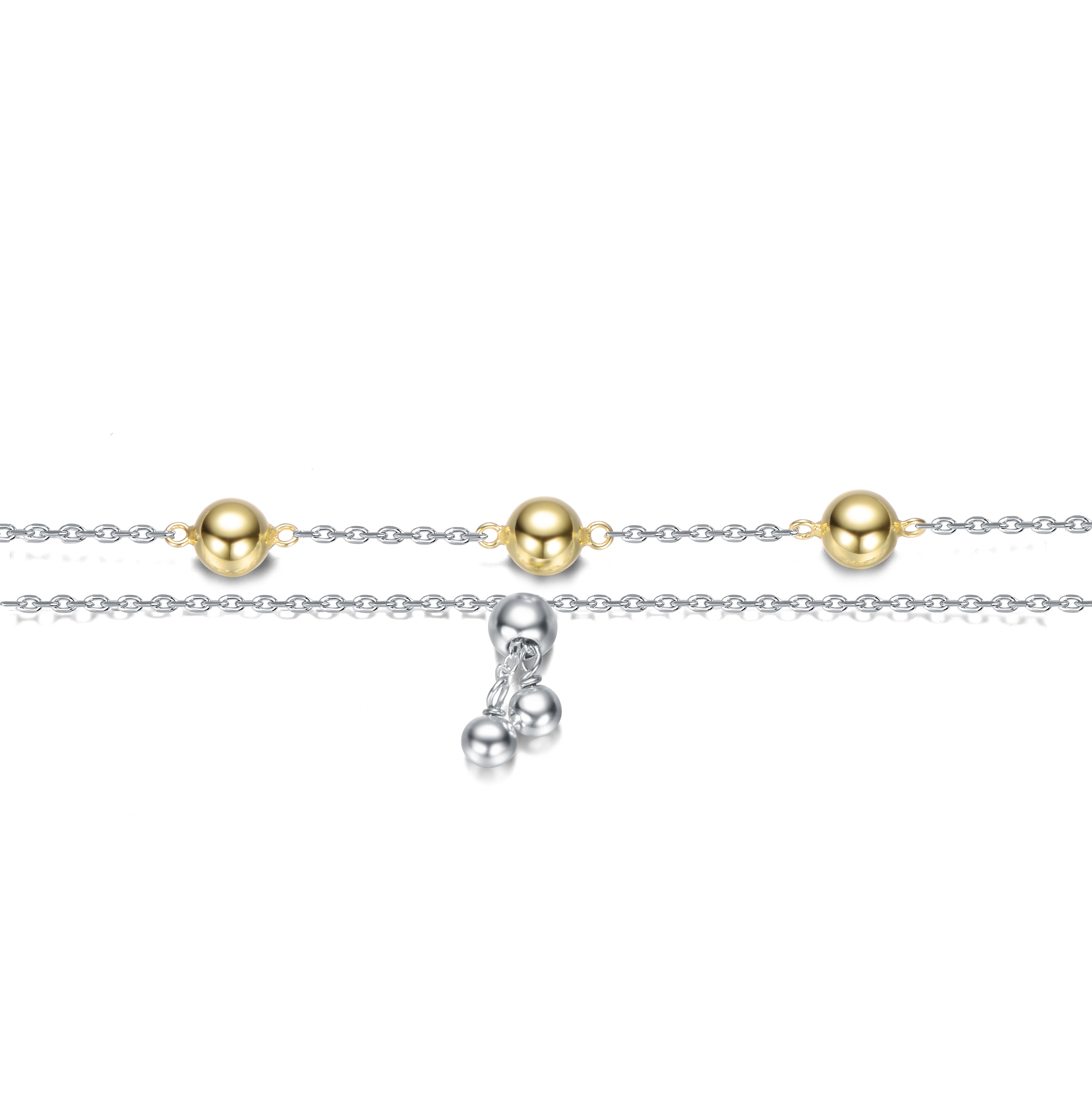 Isabelle Triple Couture Chain Adjustable Bracelet GENEVIVE