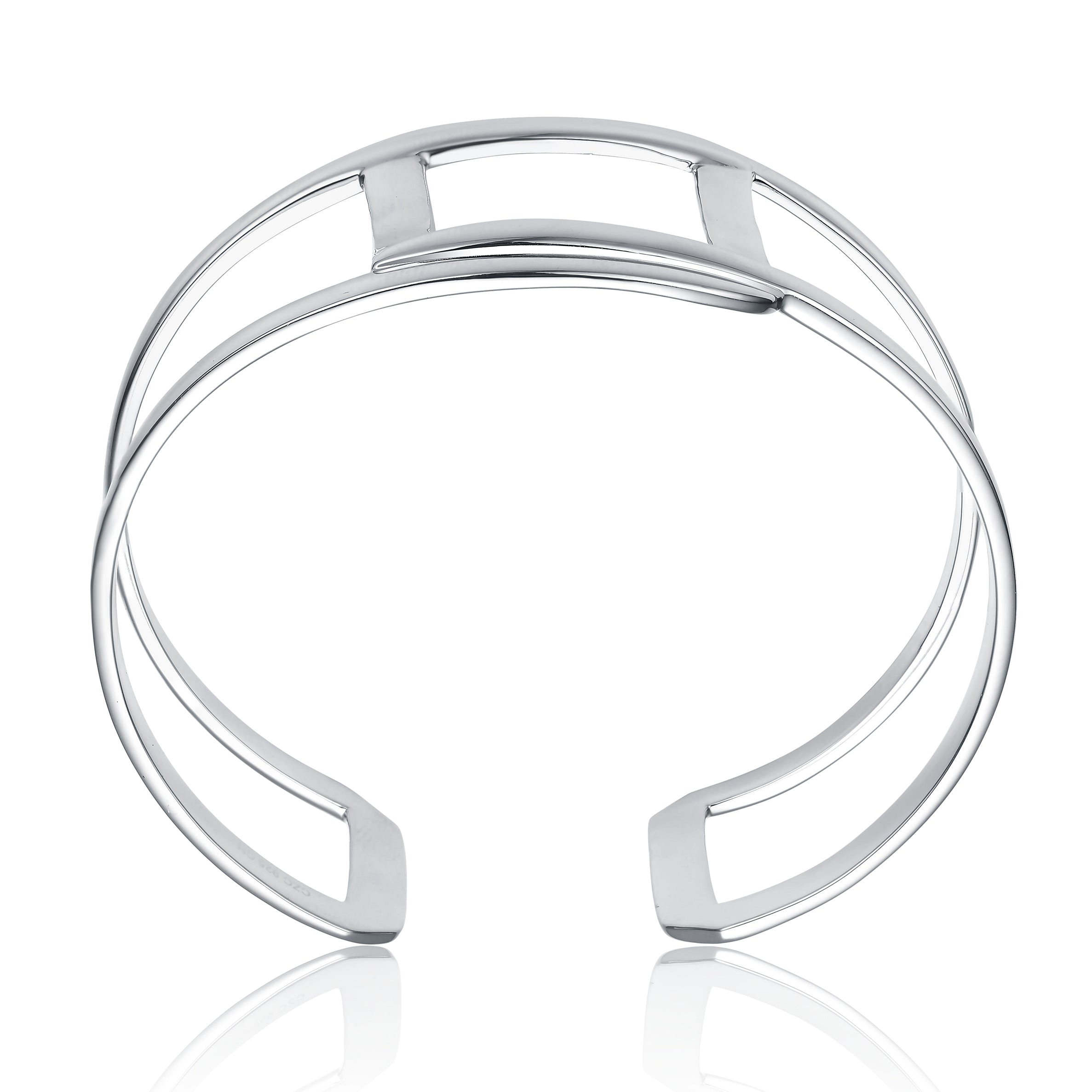 Colette Interlaced Silver Geometric Bracelet Genevive