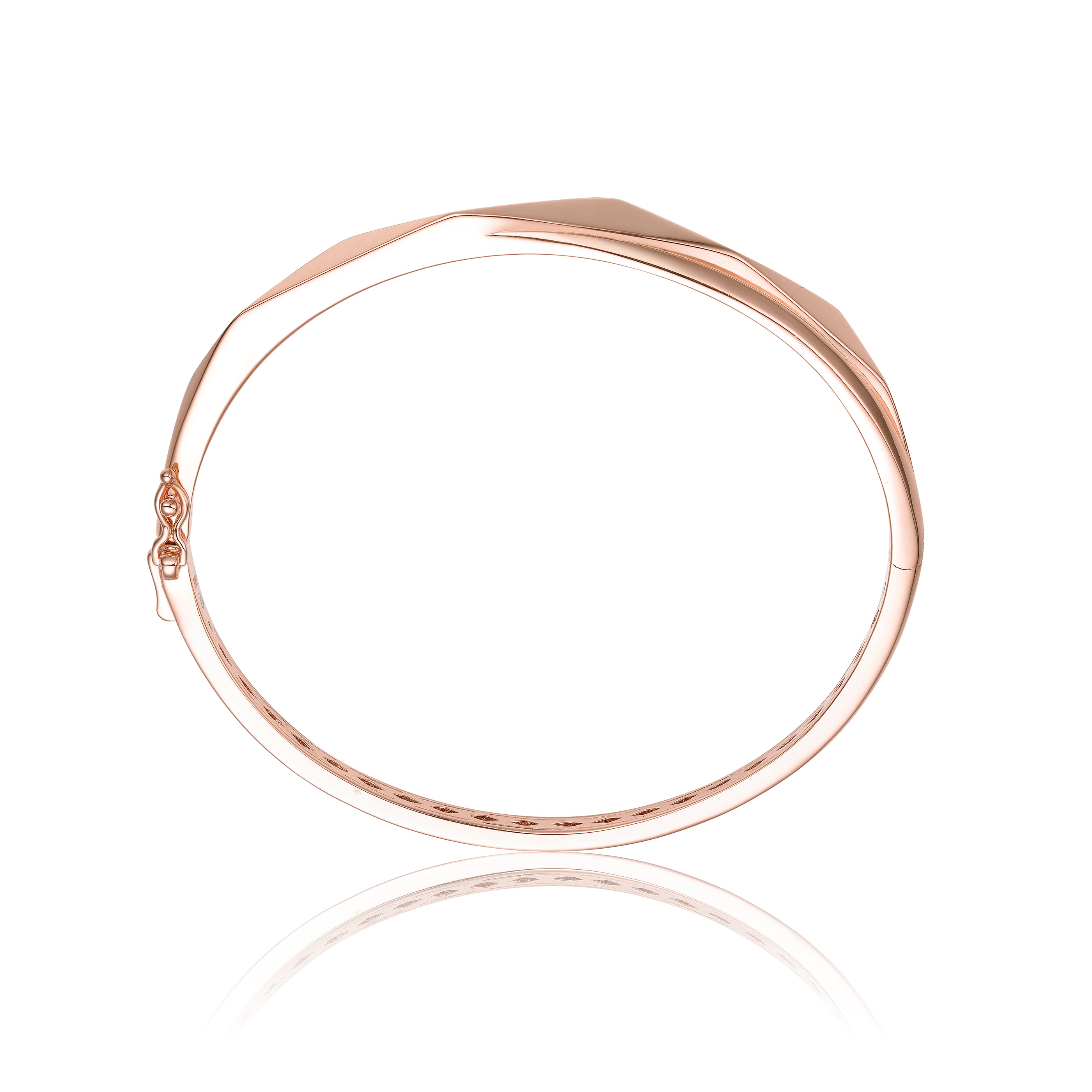 Vilette Rose Gold Geometric Bangle Bracelet GENEVIVE