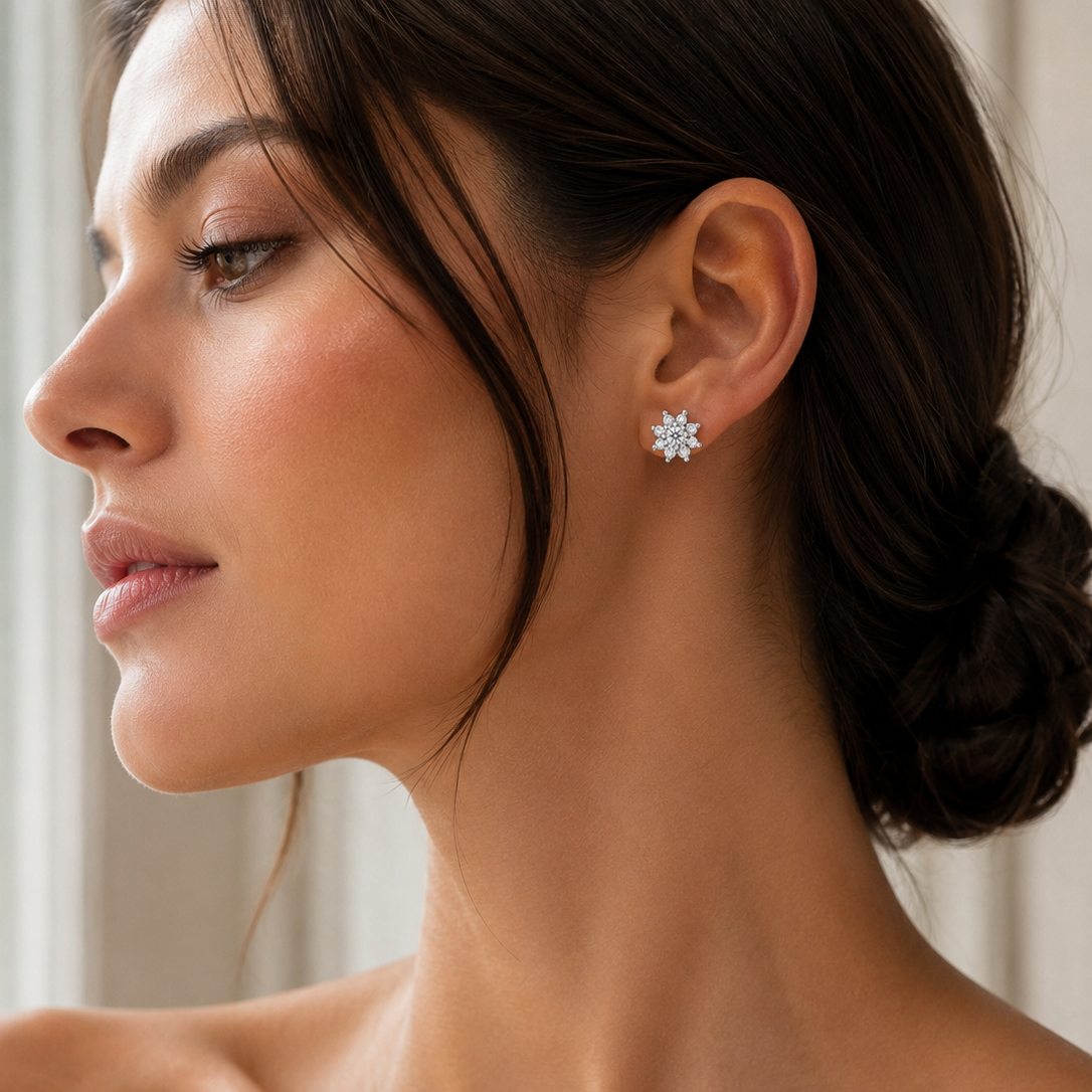 Sophie Midi Flower Earrings GENEVIVE