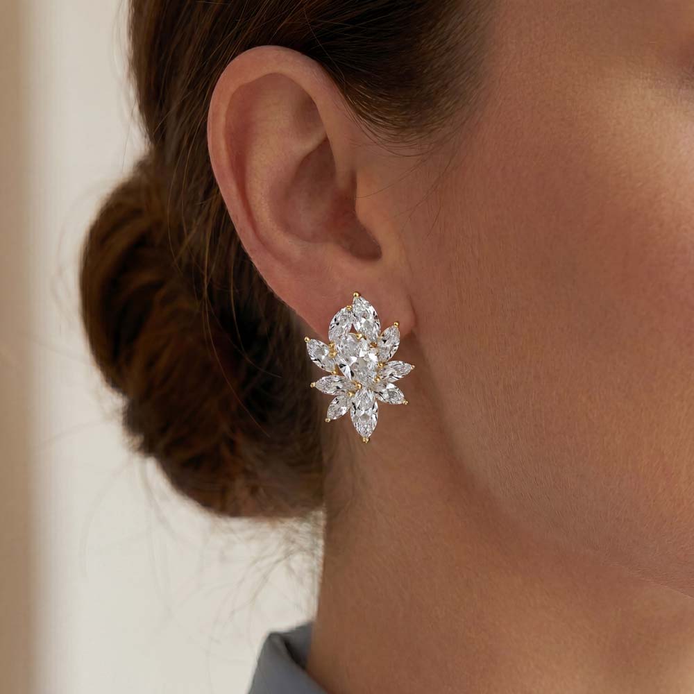 Monique Corsage Cluster Stud Earrings GENEVIVE