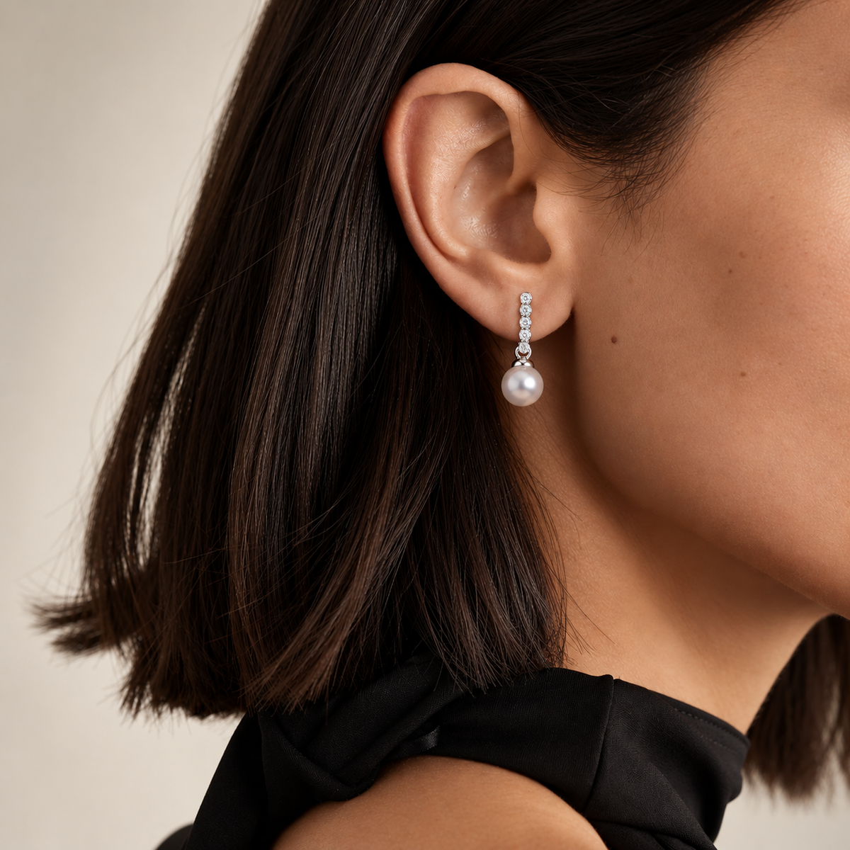 Delphine Pearl Round Drop Limited Edition Earrings GENEVIVE