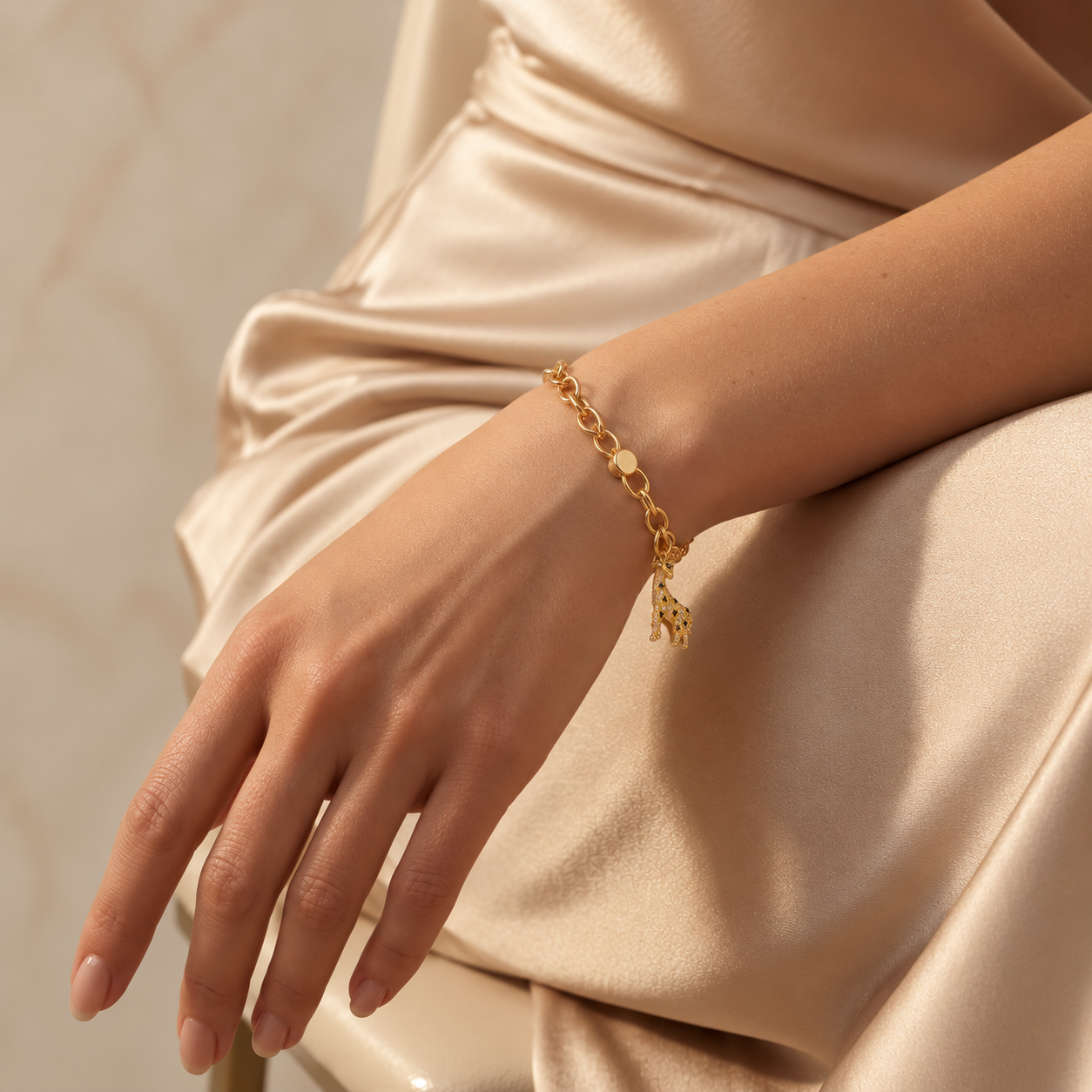Giraffe Dangle Charm Bracelet GENEVIVE