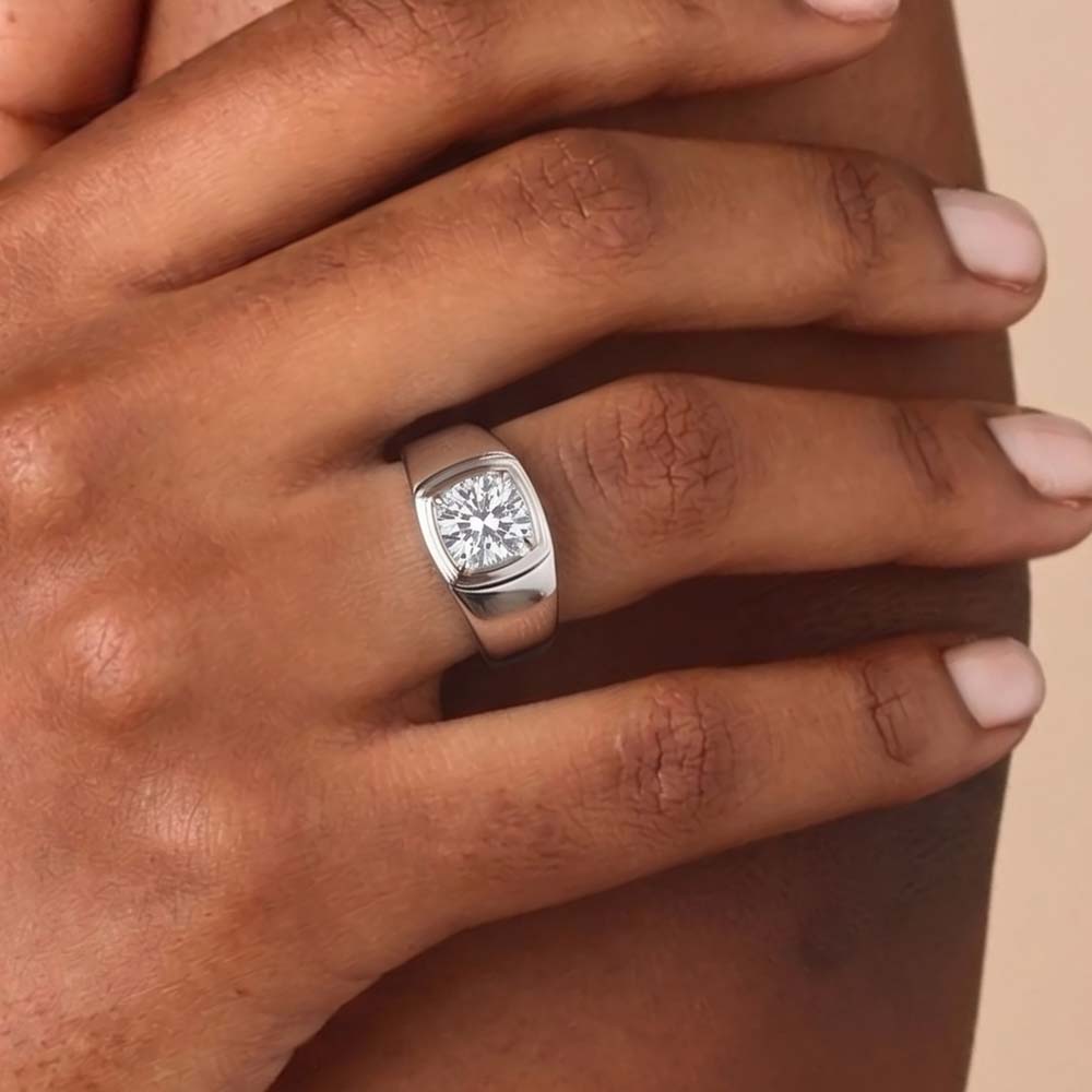 Vilette Moissanite Modern Adjustable Ring GENEVIVE