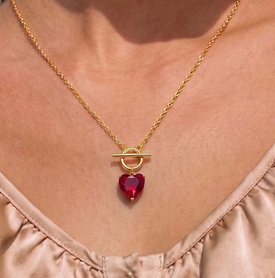 Justine Modern Couture Heart Necklace GENEVIVE